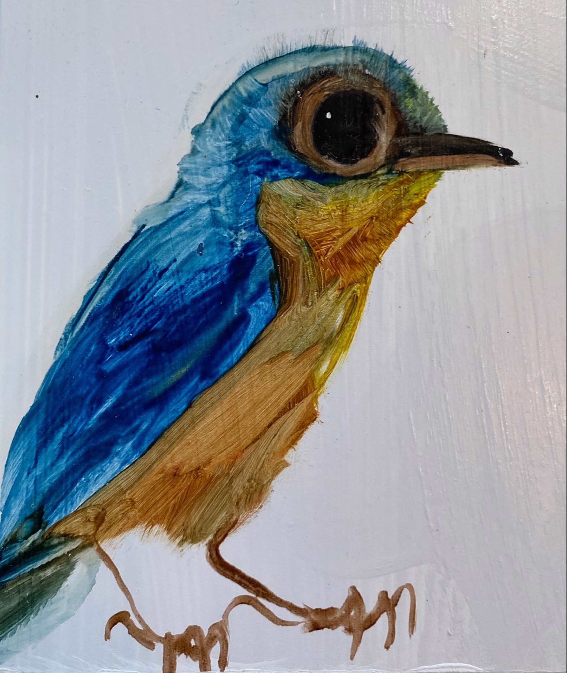 Bird Block (bluebird) by Diane Kilgore Condon