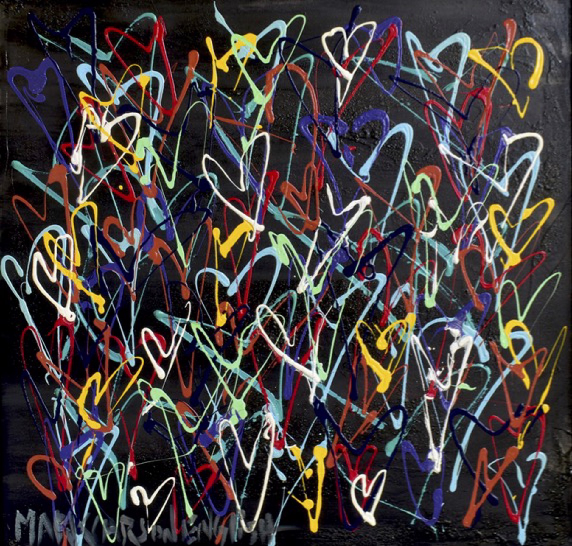 Colorful Hearts by Mark Carson English