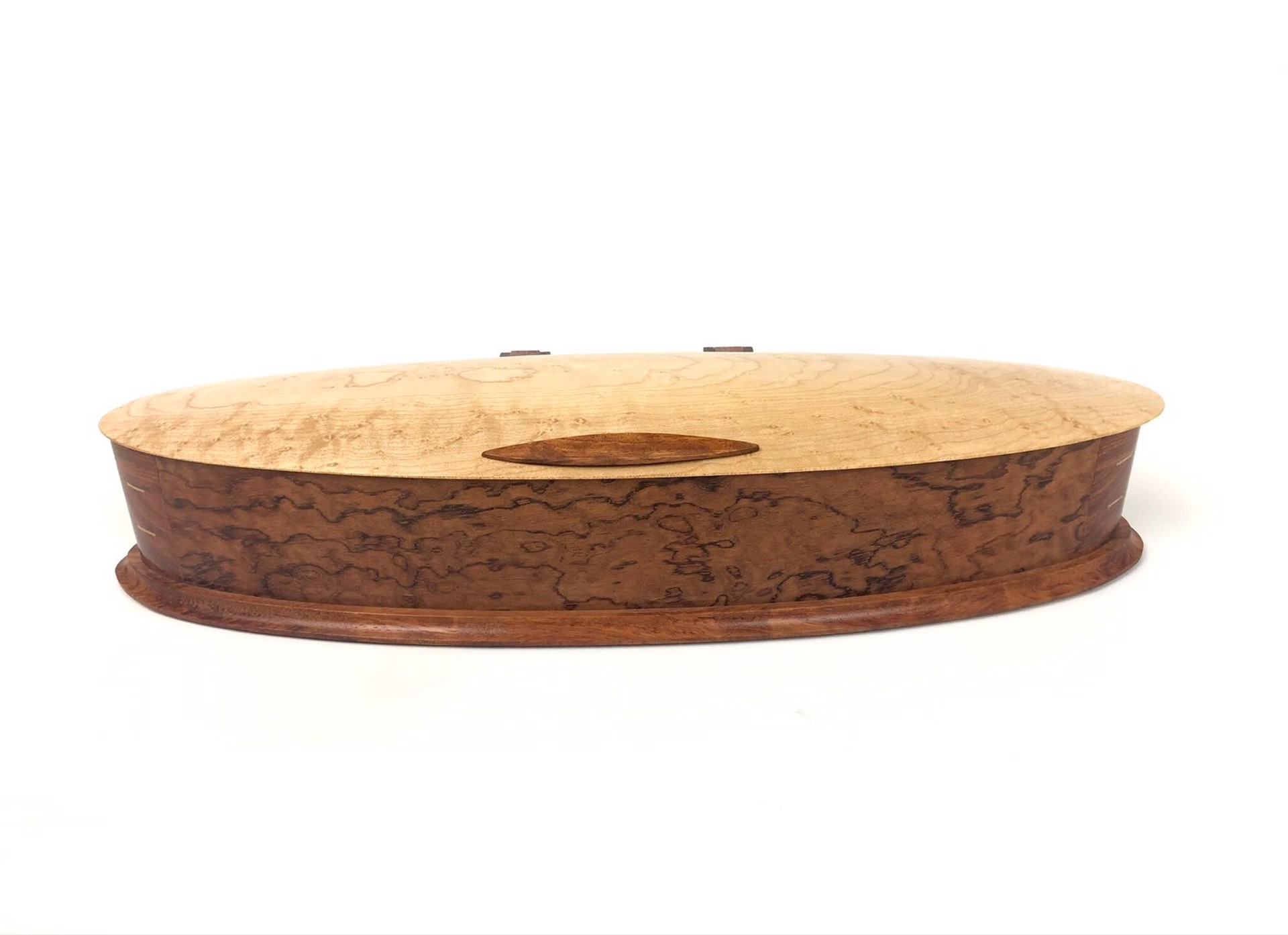 Ellipse Box in Bubinga and Figured Maple by Lou Works
