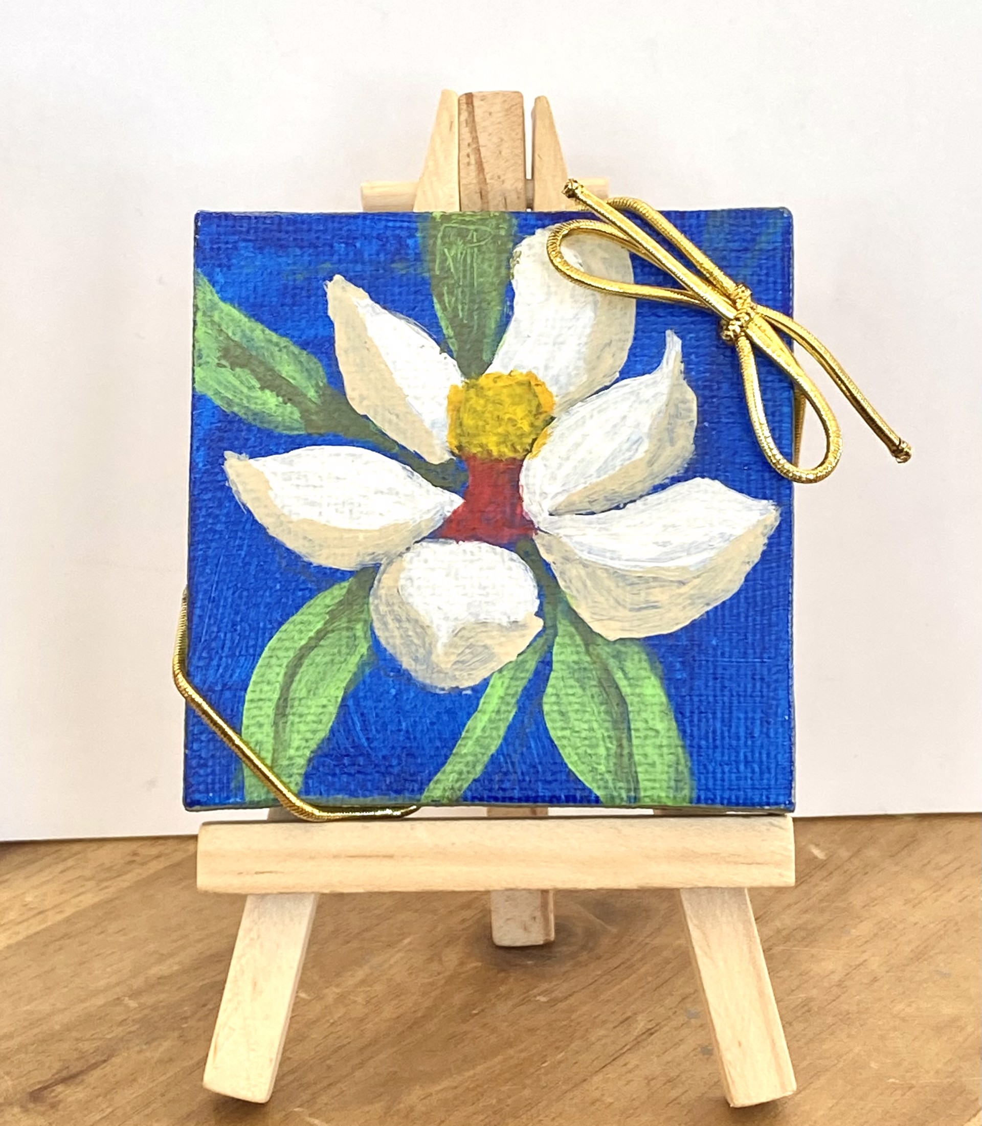 Blue Magnolia Mini Painting #1 by Elke Briuer