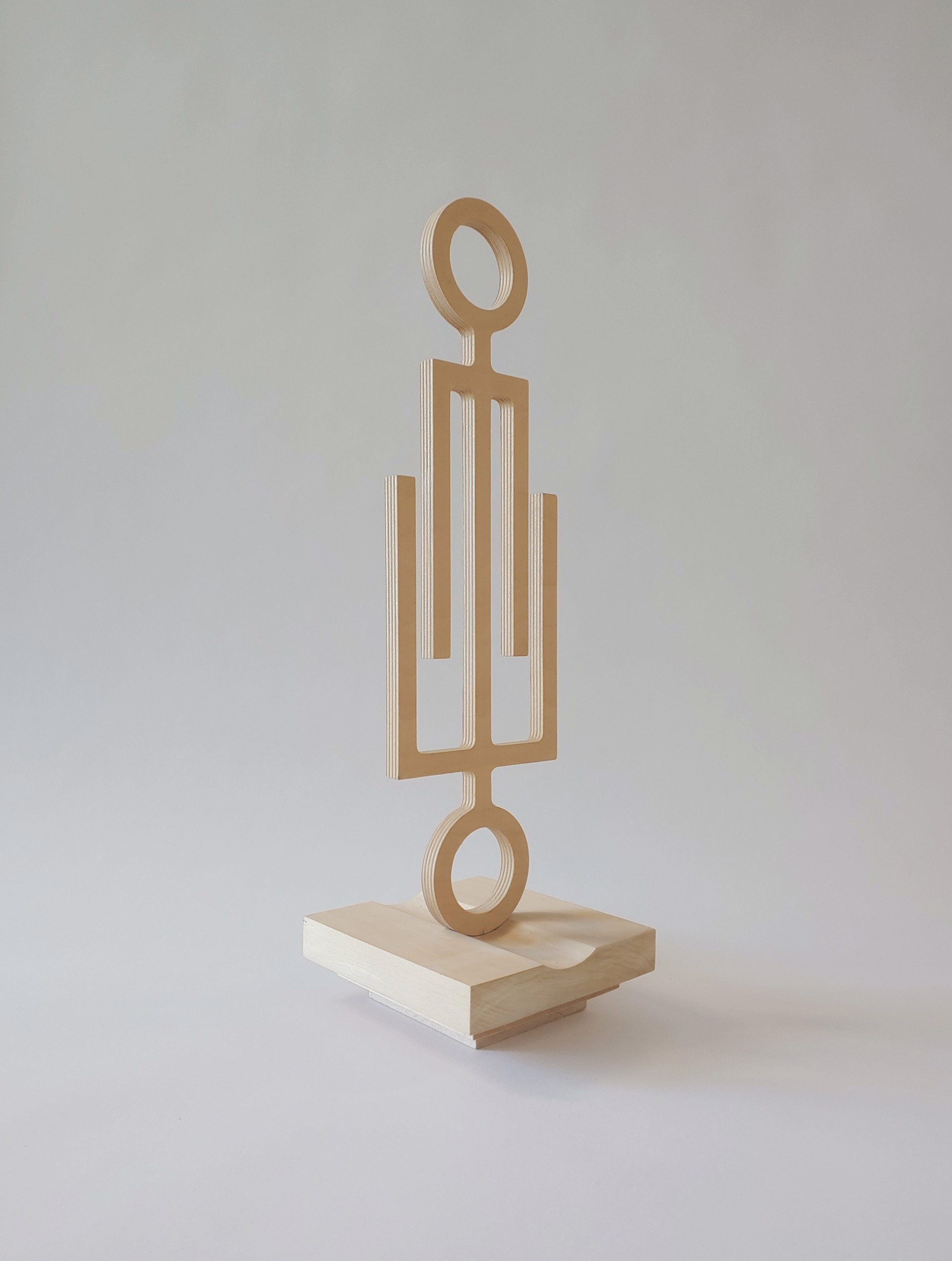 Abstract Cutout - Wood Sculpture, unfinished by David Amdur