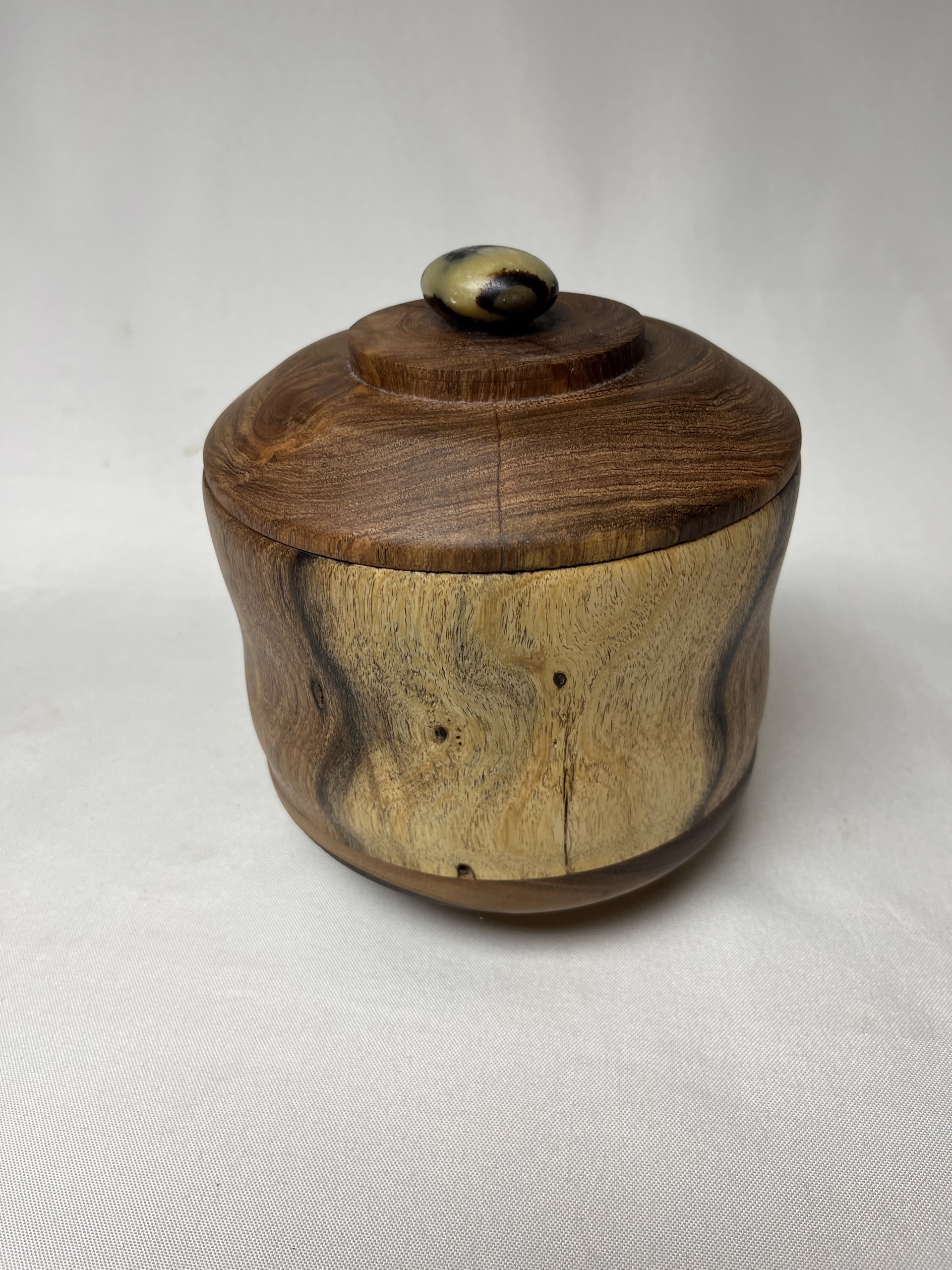Turned Wood Jar W/Lid #21-126 by Rick Squires