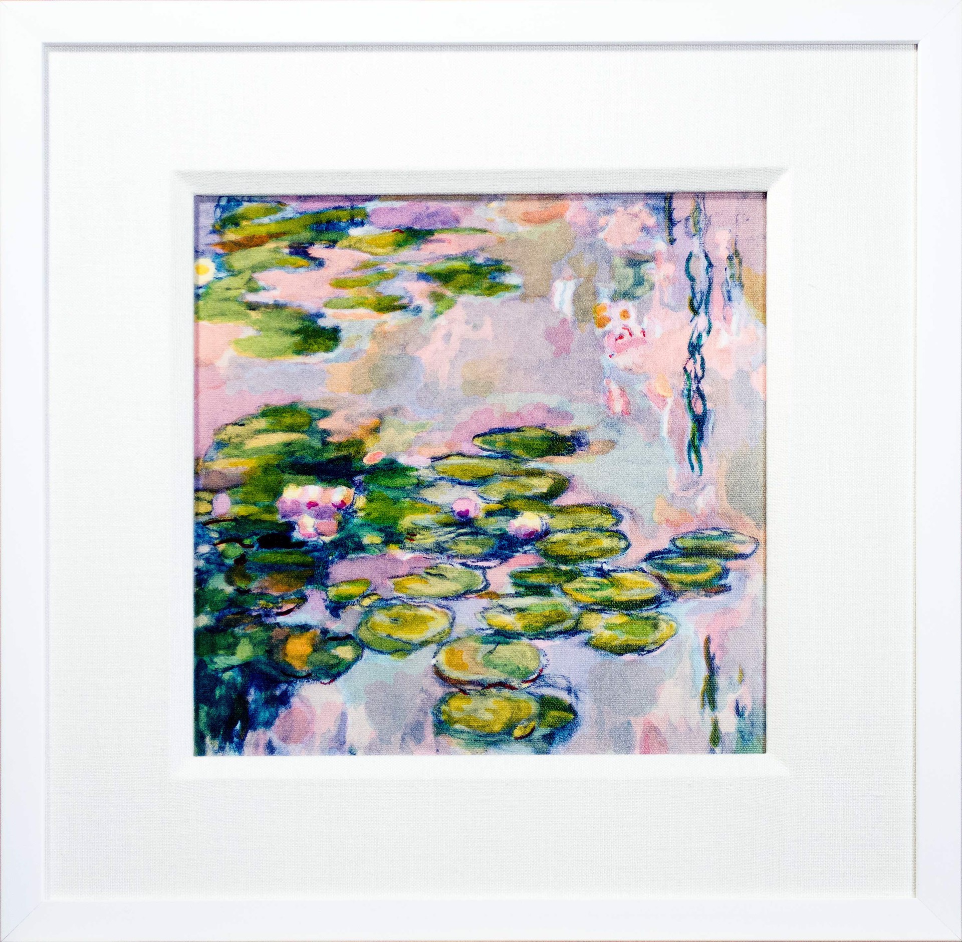 Giverny Water Lilies: Pink by Claude Monet (after)