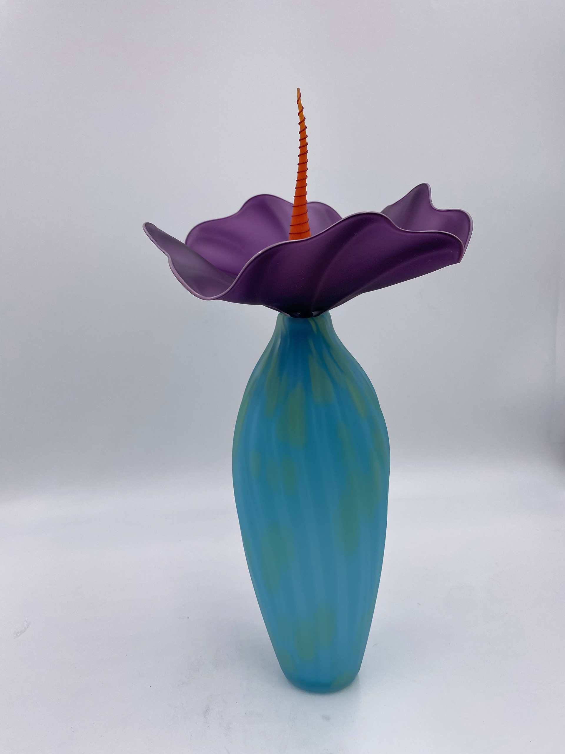 Botanical Spotted Tall - Turquoise/hyacinth by Kliszewski Glass