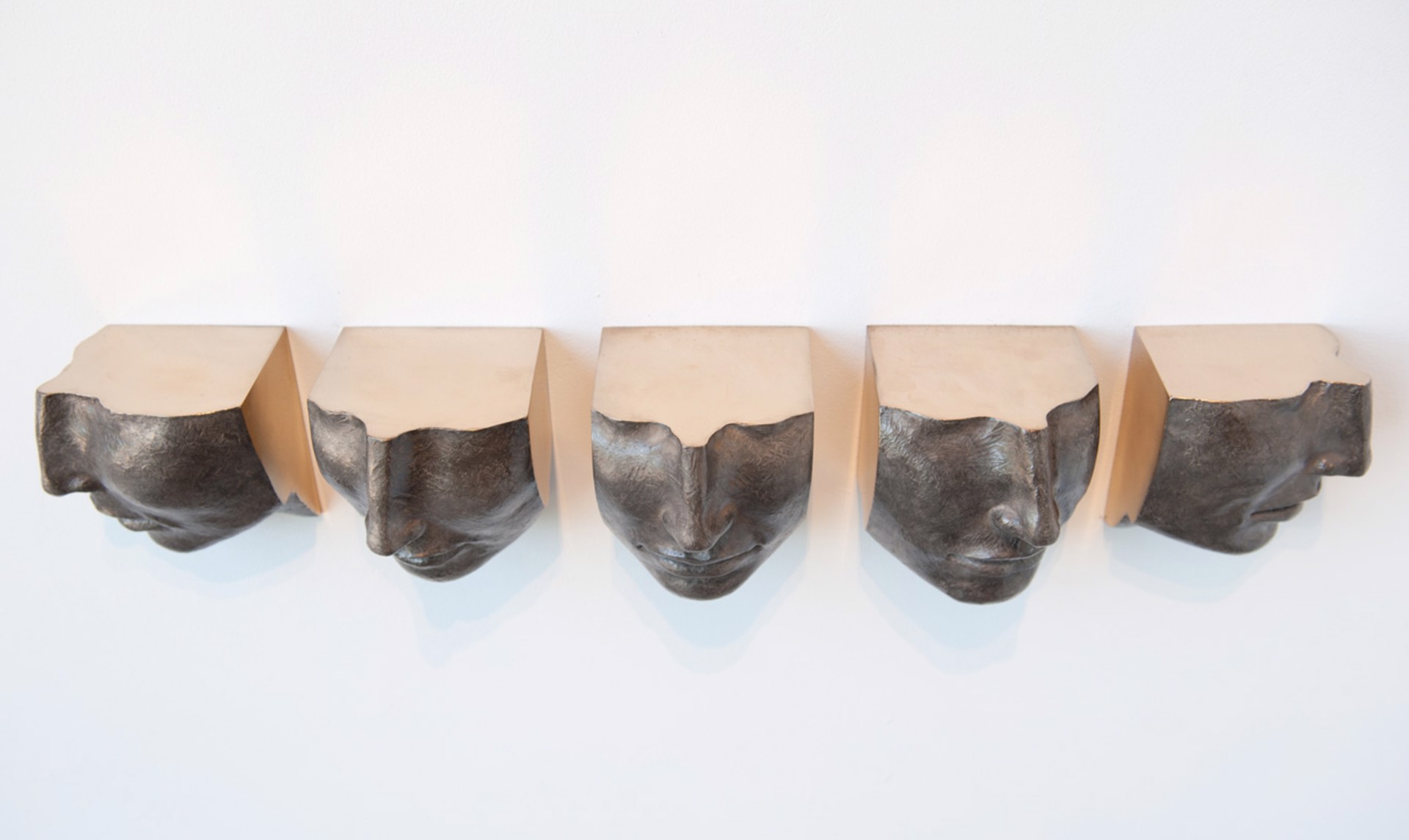 SET OF FIVE FACE FRAGMENTS 5/12 by Susan Stamm Evans