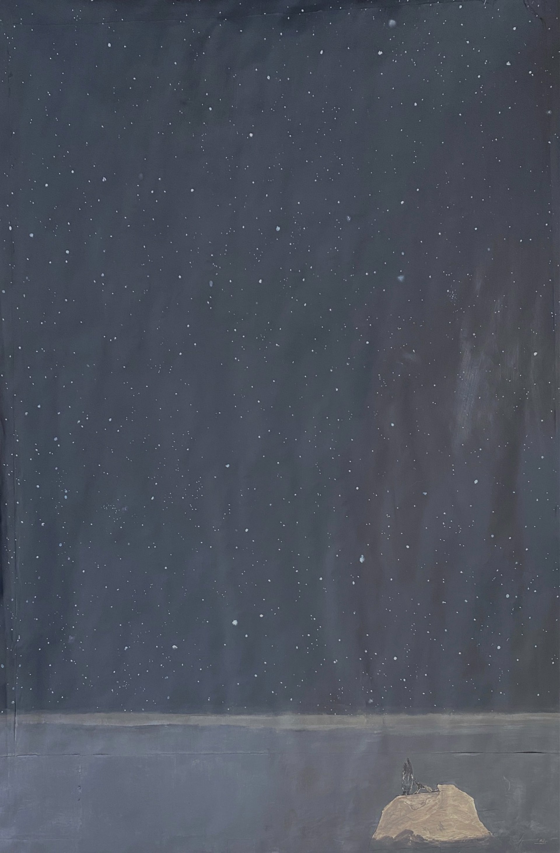Night Sky/Sea, Rock and Shepherd by Gigi Mills