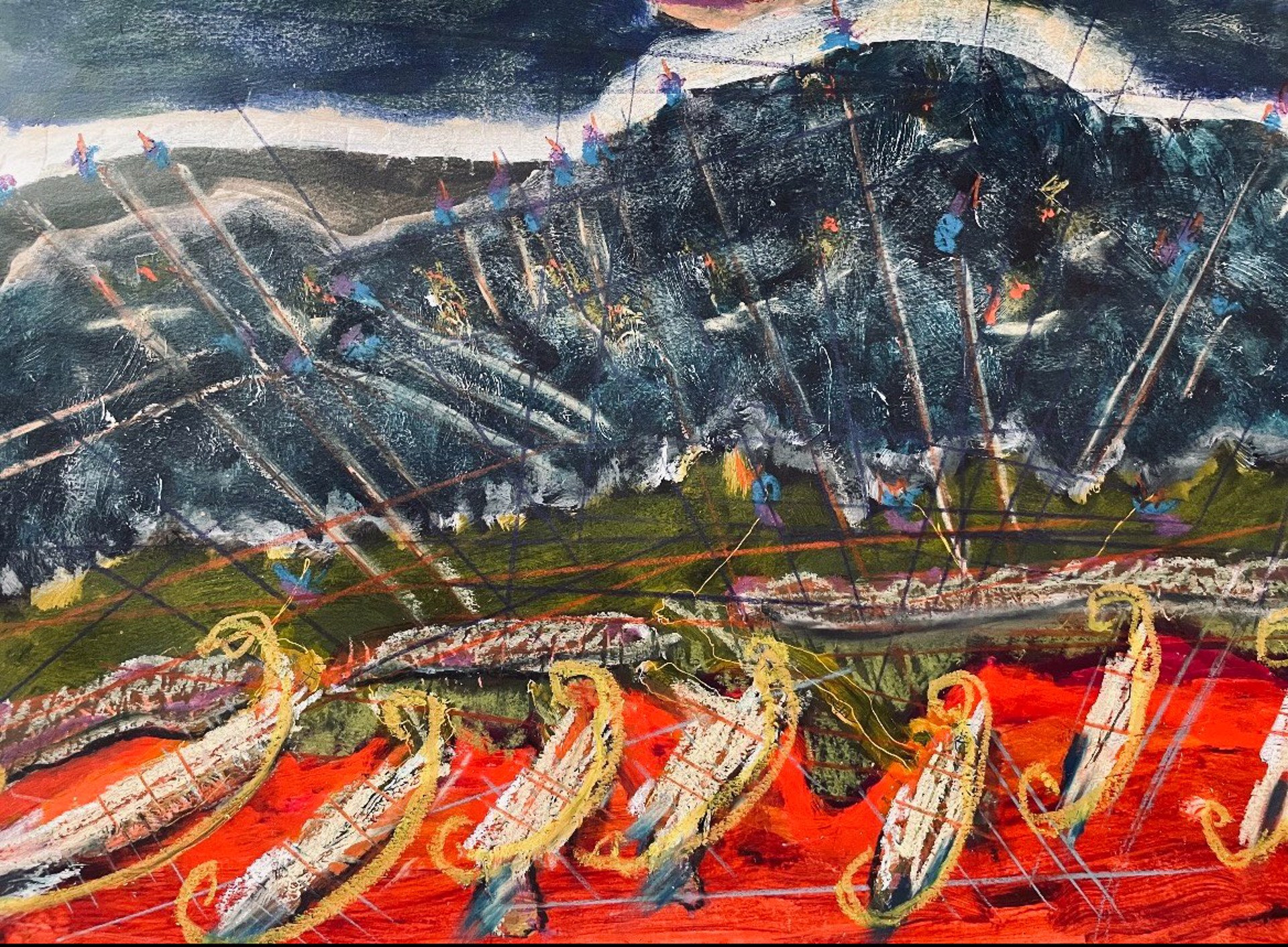 Gondolas on a Red Tide by Tim Denny