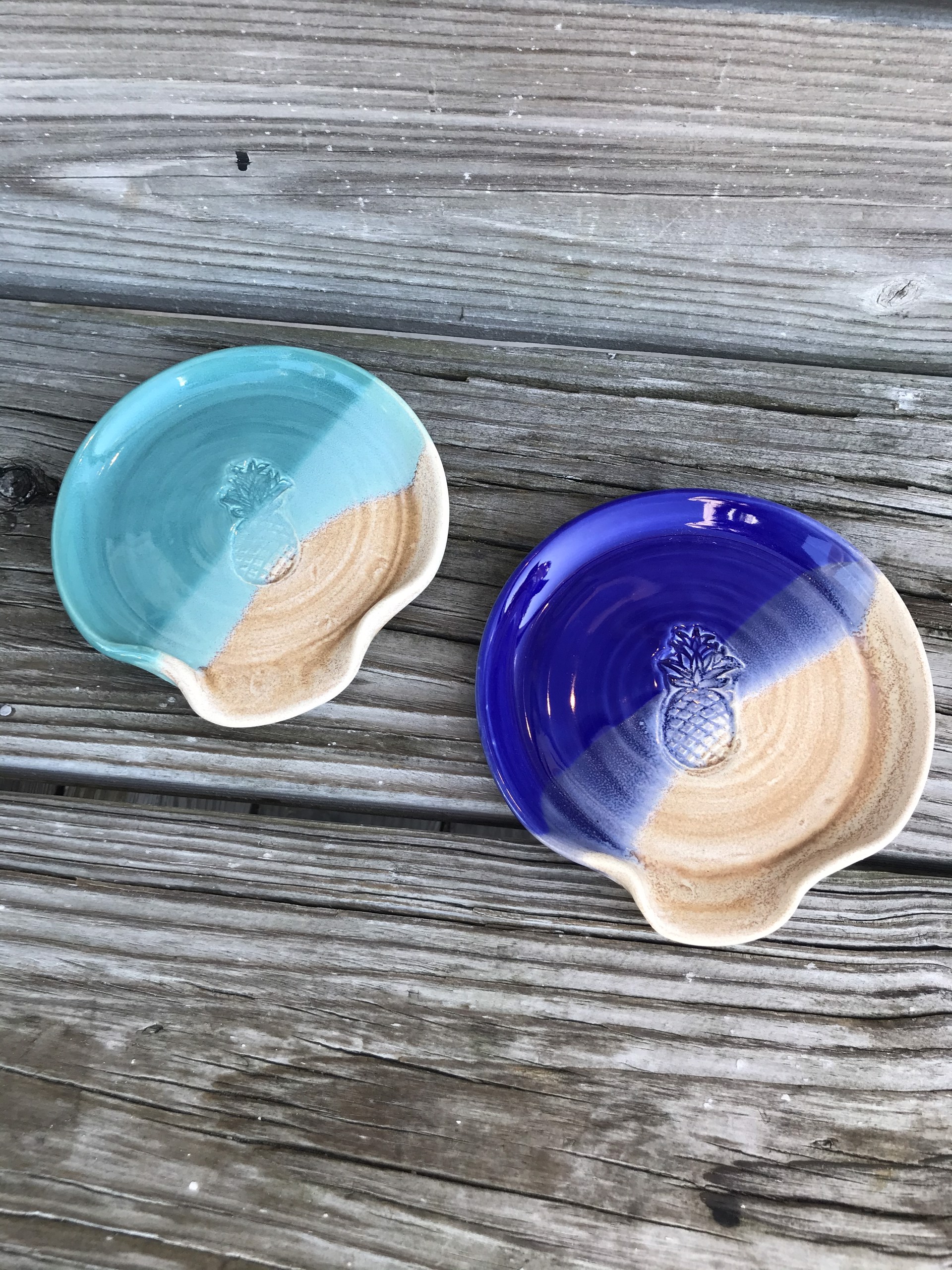 Spoon Rest Teal by Ilene Olanoff Dare/Sandpiper Gallery