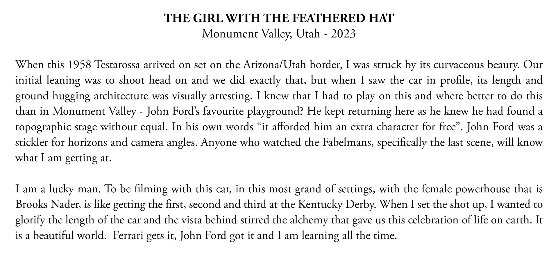 The Girl With The Feathered Hat (Color) by David Yarrow