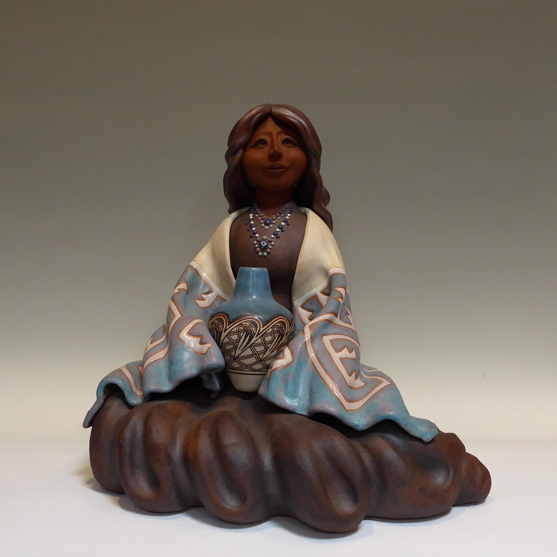 Zuni Maiden ~Large Seated by Terry Slonaker
