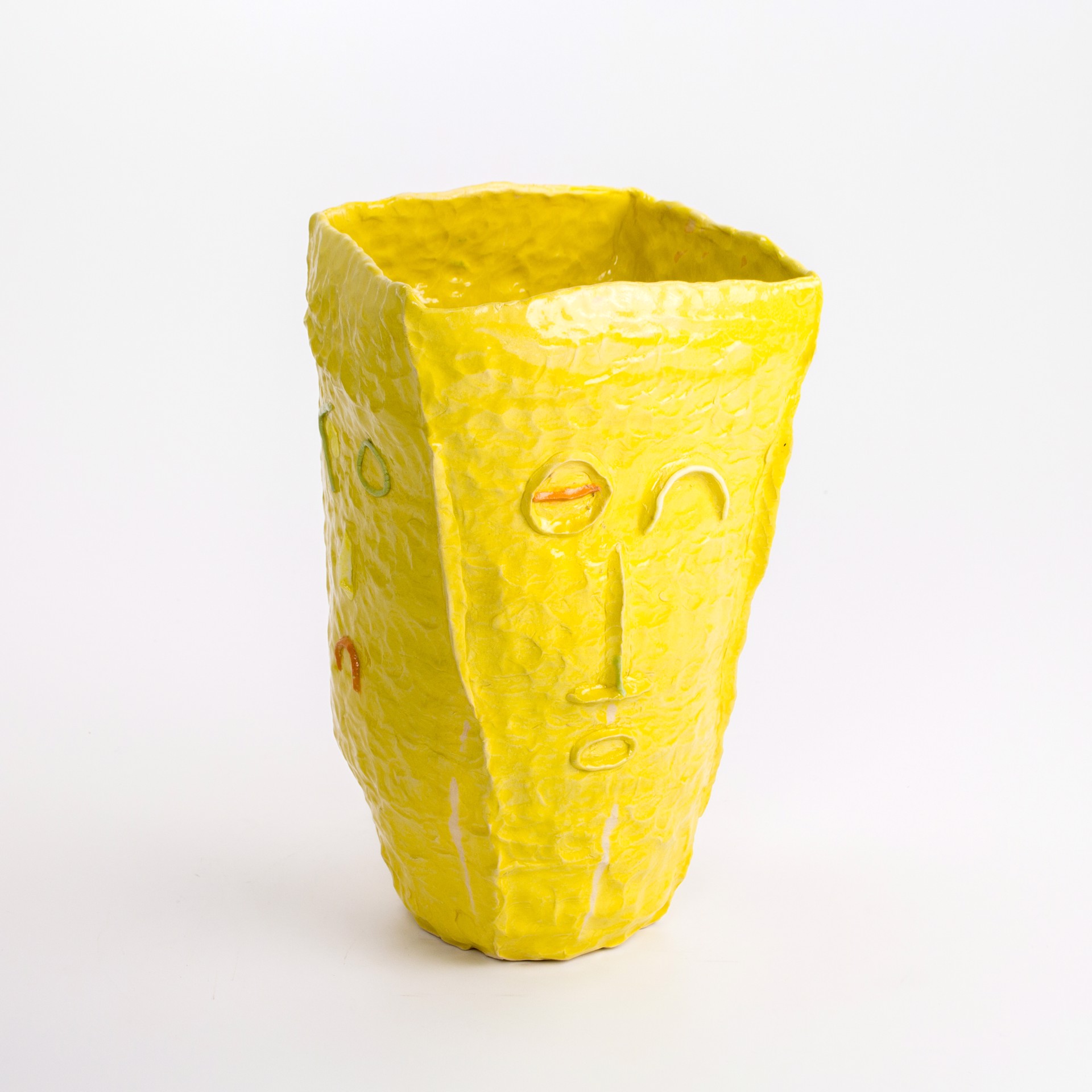 Yellow Square Vase