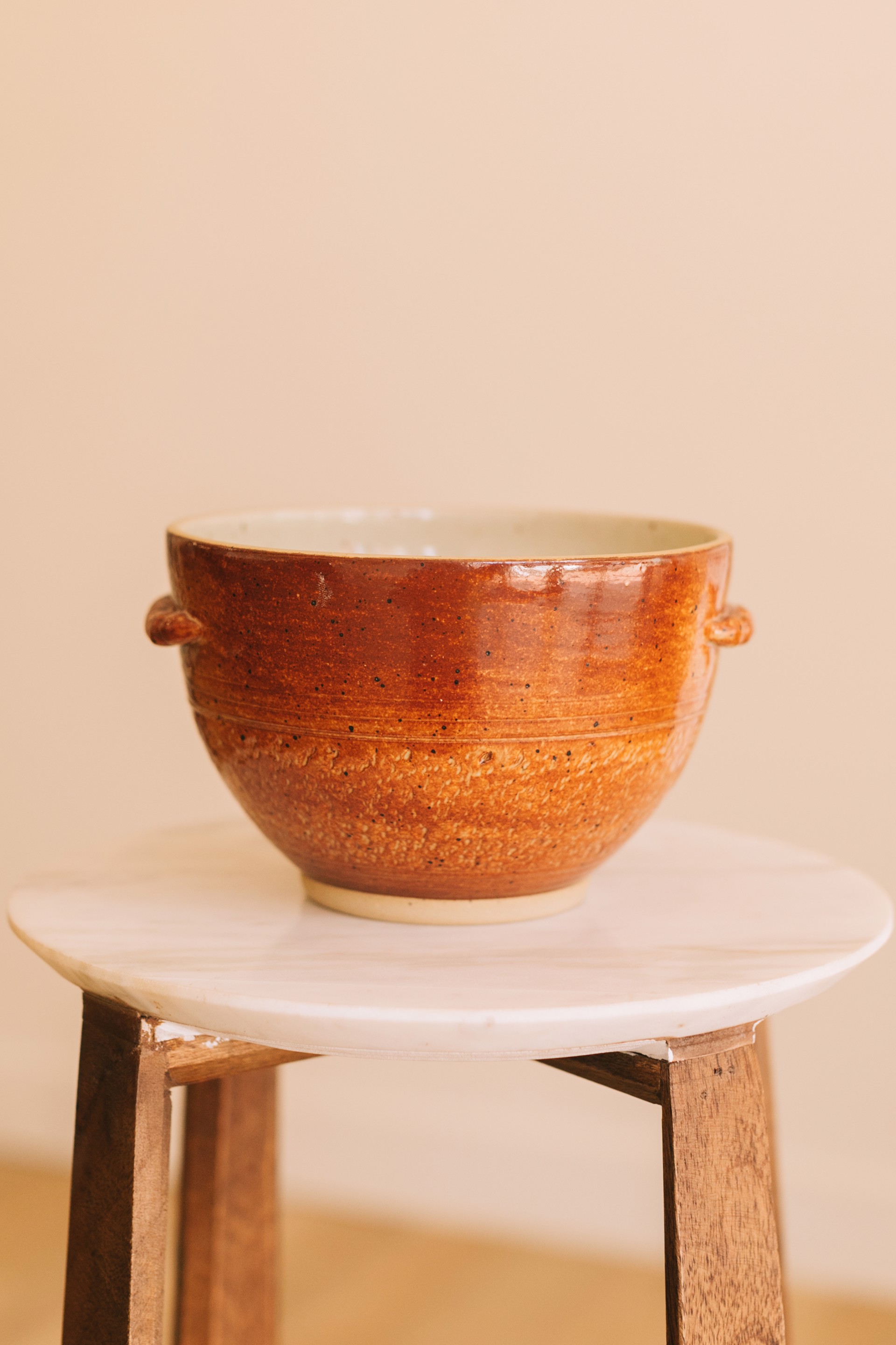 Stoneware Bowl w/ Lugs 047 by Buck Dollarhide