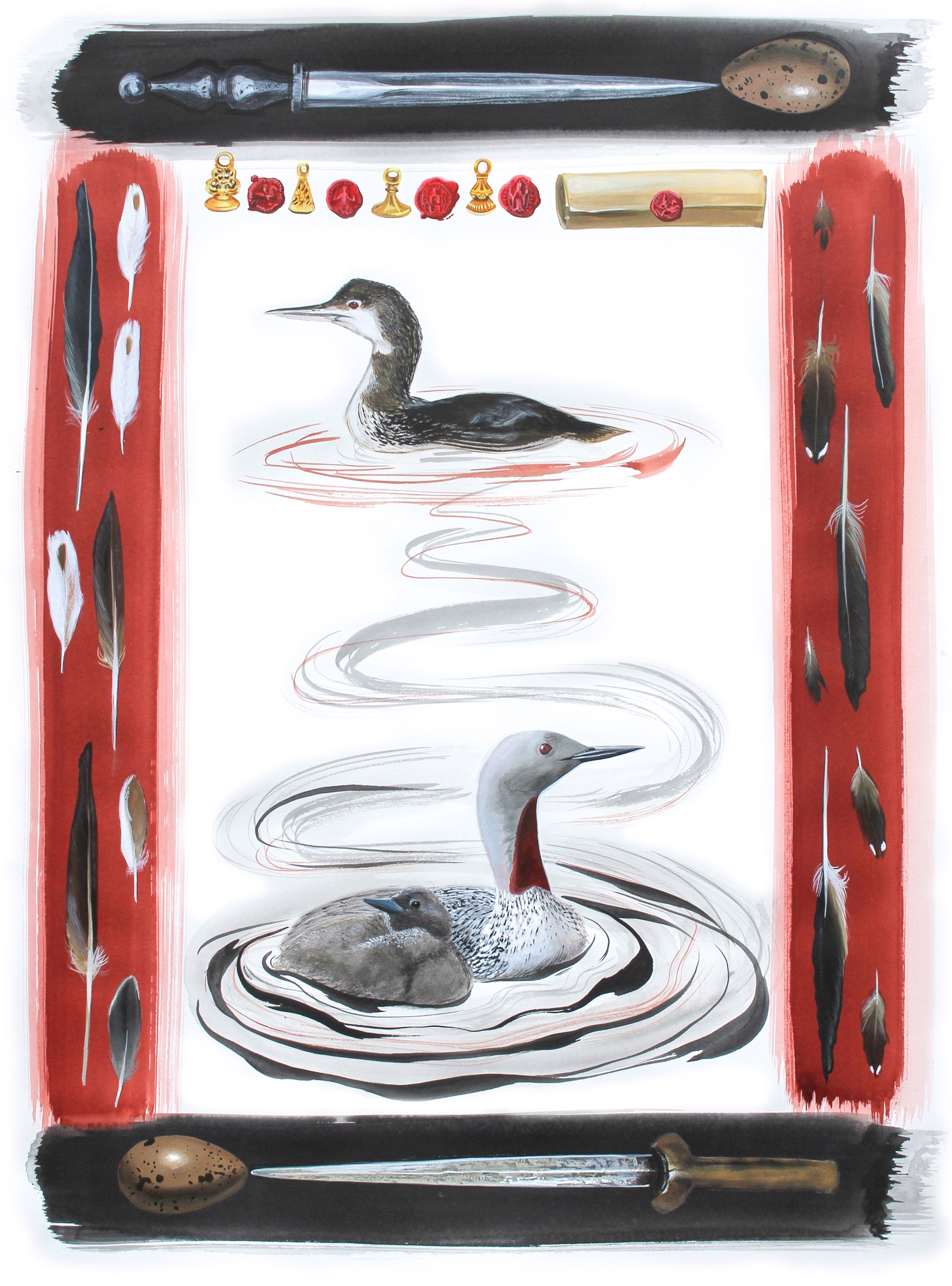 Birds of Shakespeare: Red-Throated Loon (Gavia stellata) by Missy Dunaway