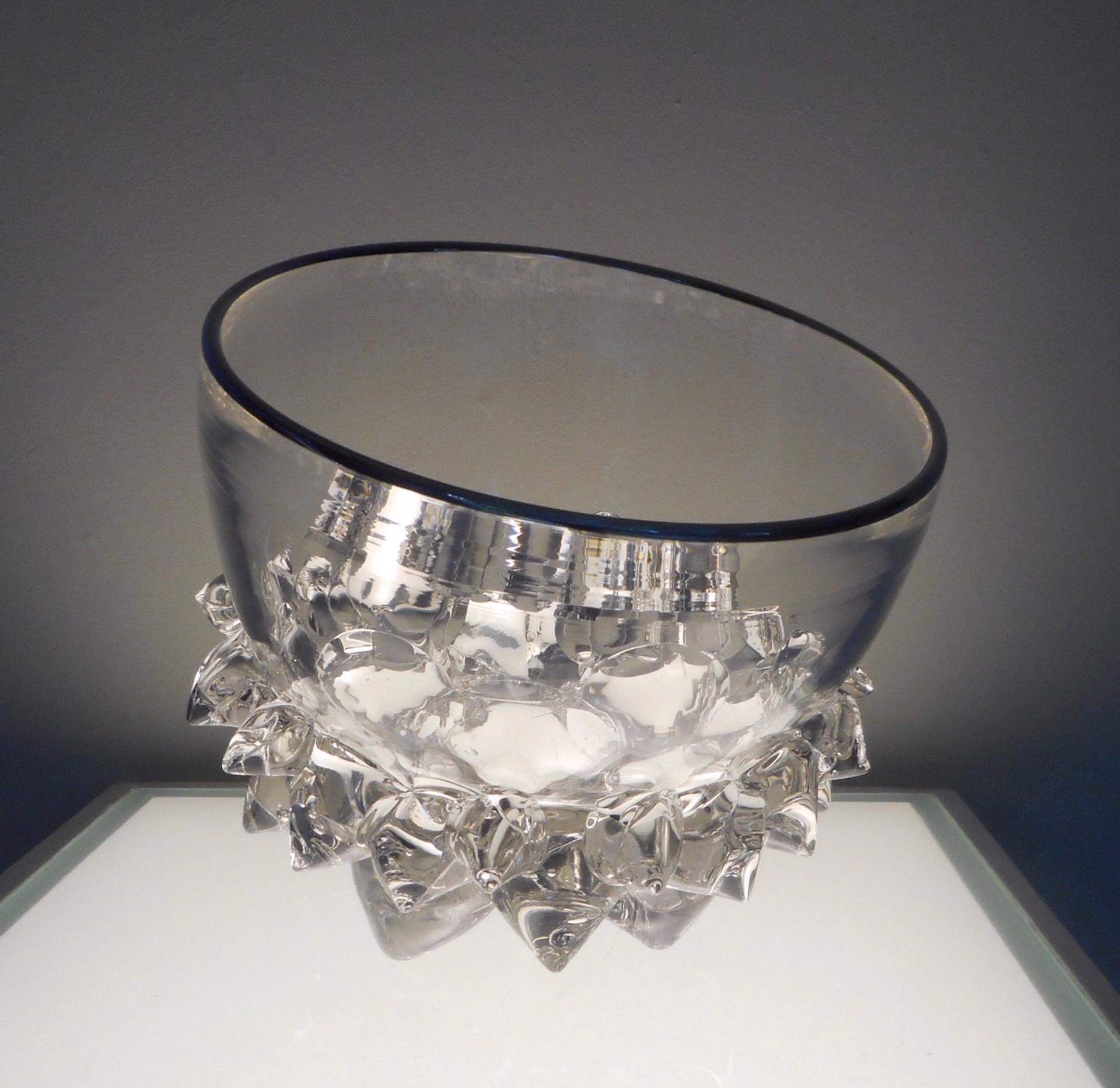 Medium Thorn Vessel VI (Clear/Silver) by Andrew Madvin