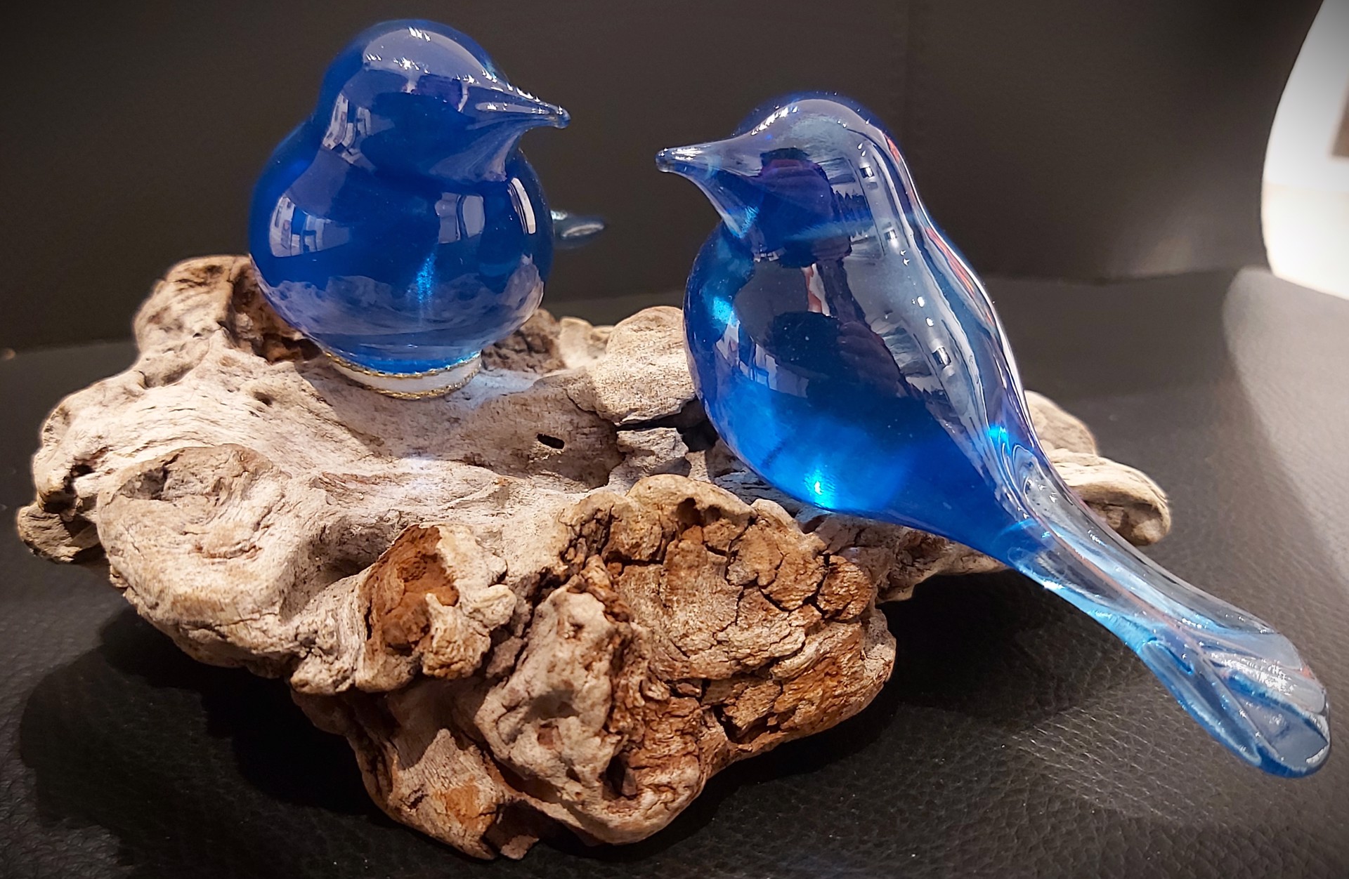 2 Medium Blue Birds -  203098 by Carol Nesbitt