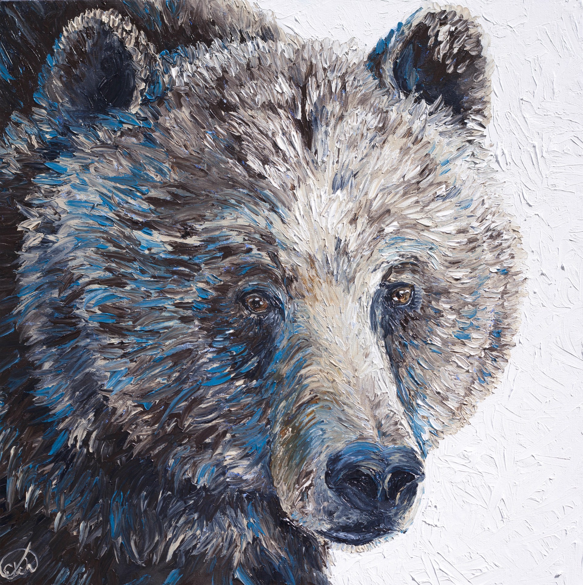 Portrait of a Grizzly Bear by Elizabeth Mordensky