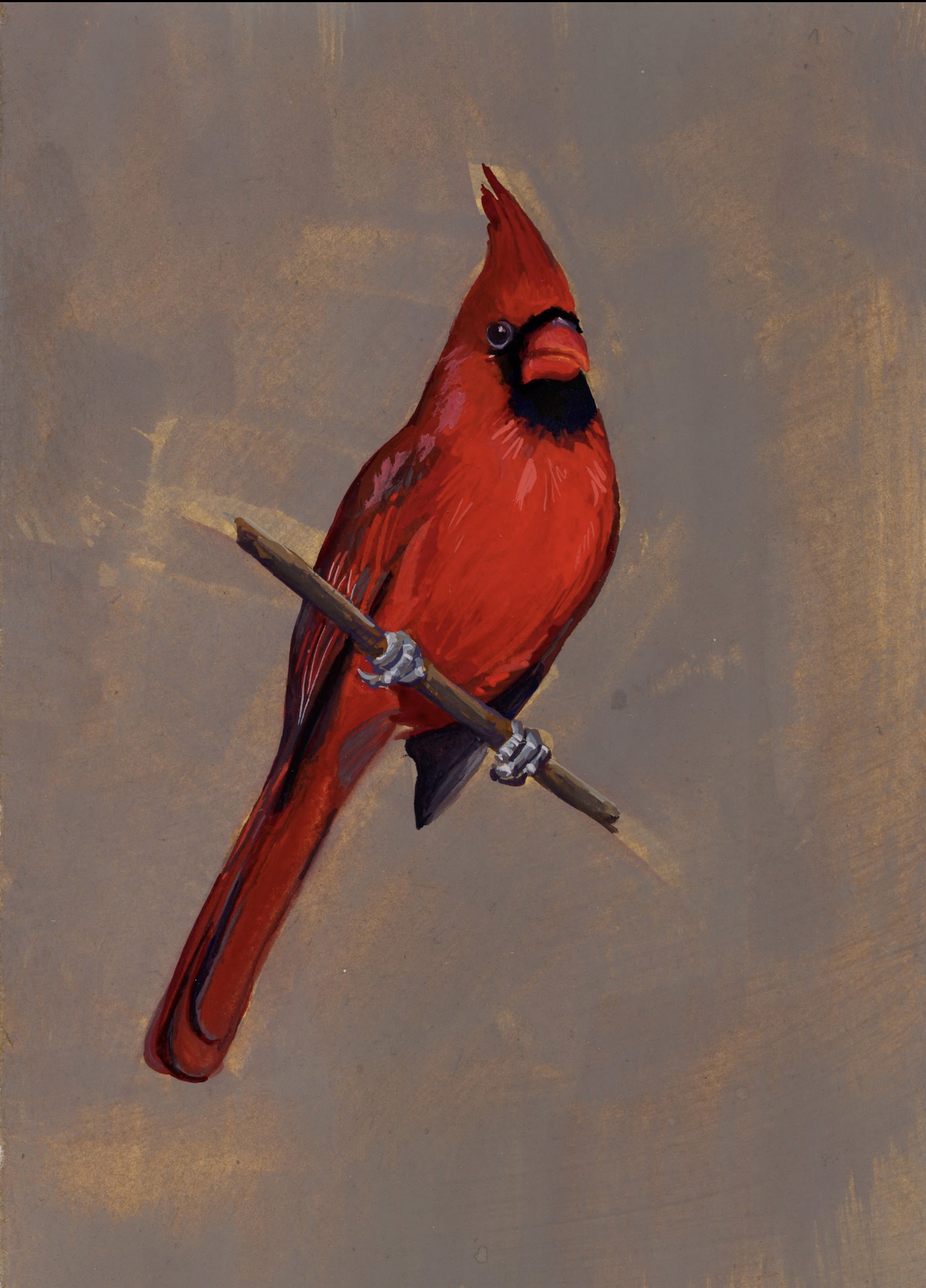 Male and Female Cardinals, pair by Noelle Holler