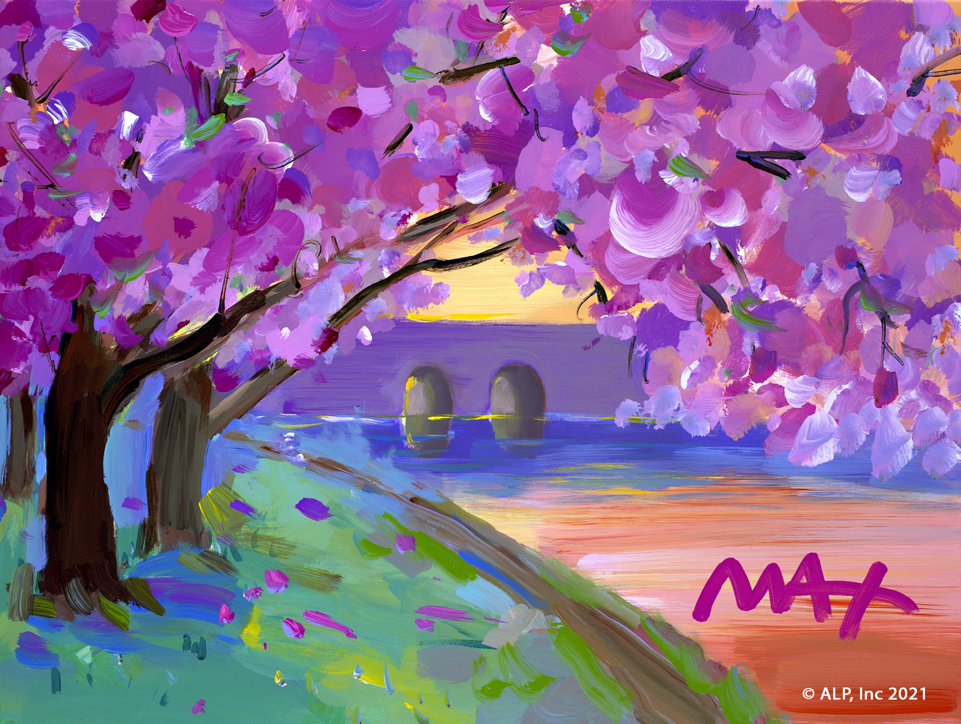 Cherry Blossom by Peter Max