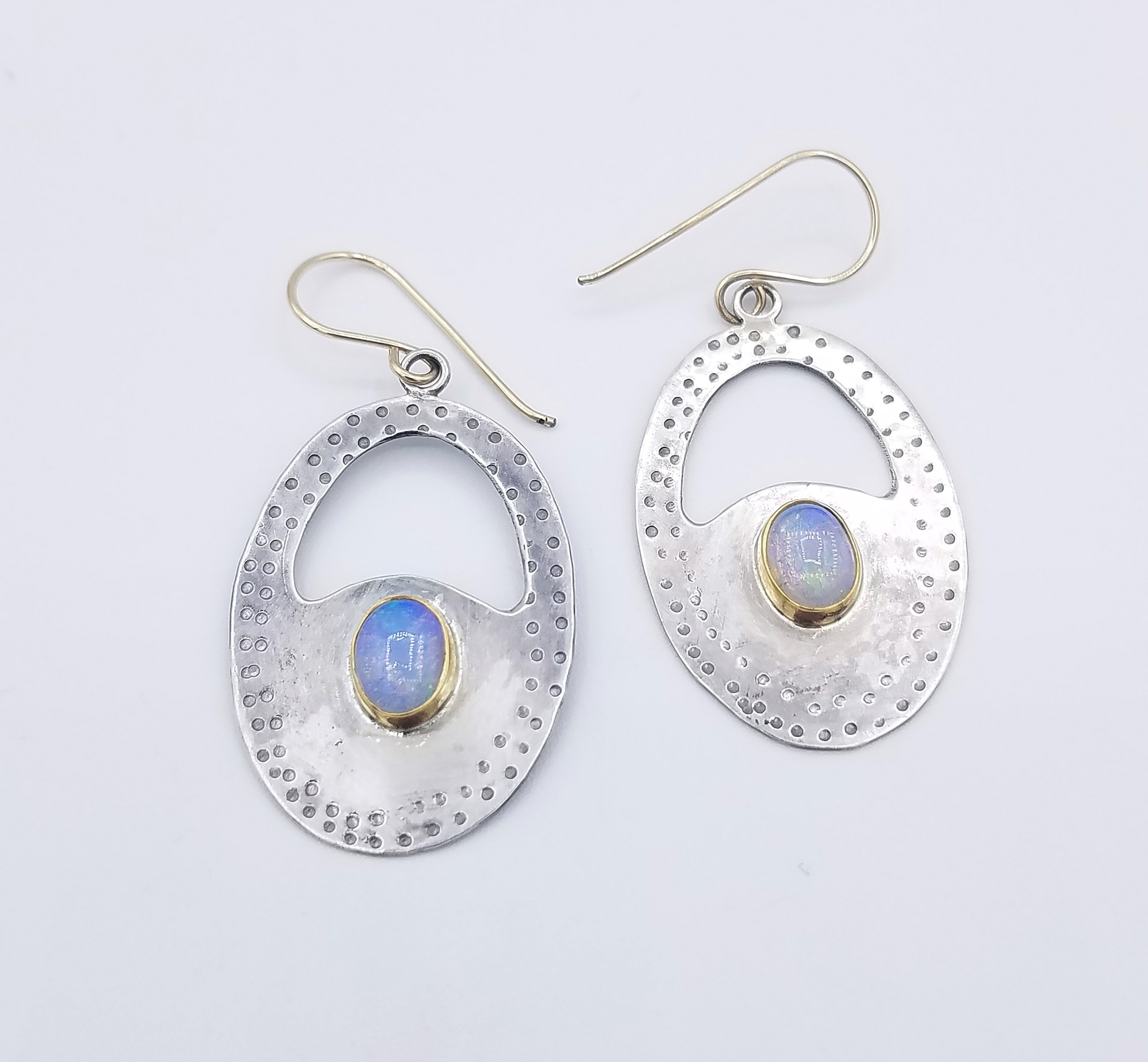 Rainbow Moonstone Earrings by Anita Shuler