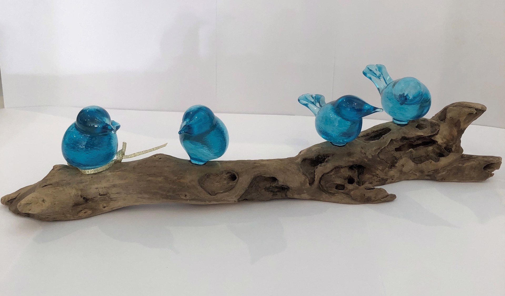 4 Copper Blue Birds by Carol Nesbitt
