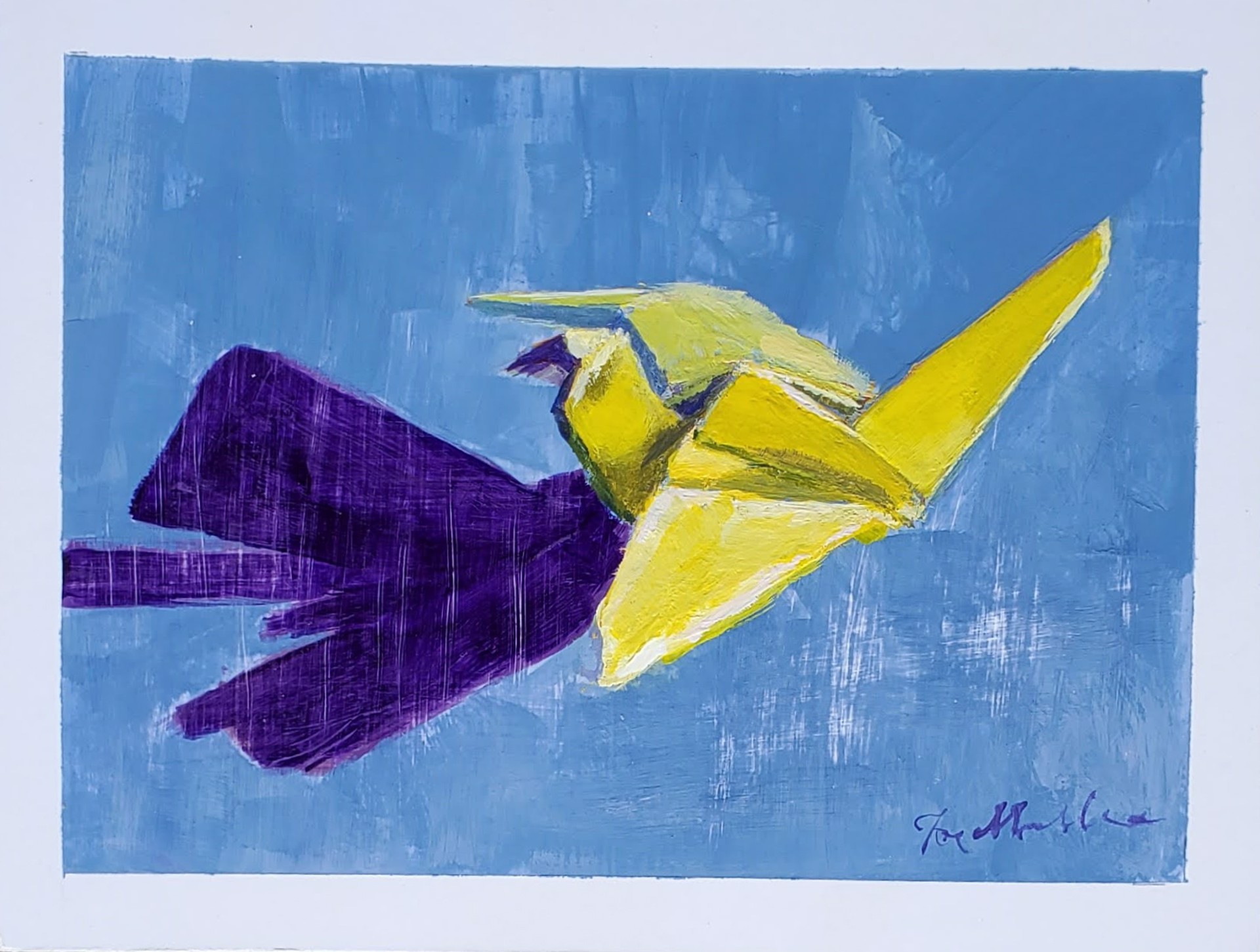 Crane in Yellow by Joe Mullican