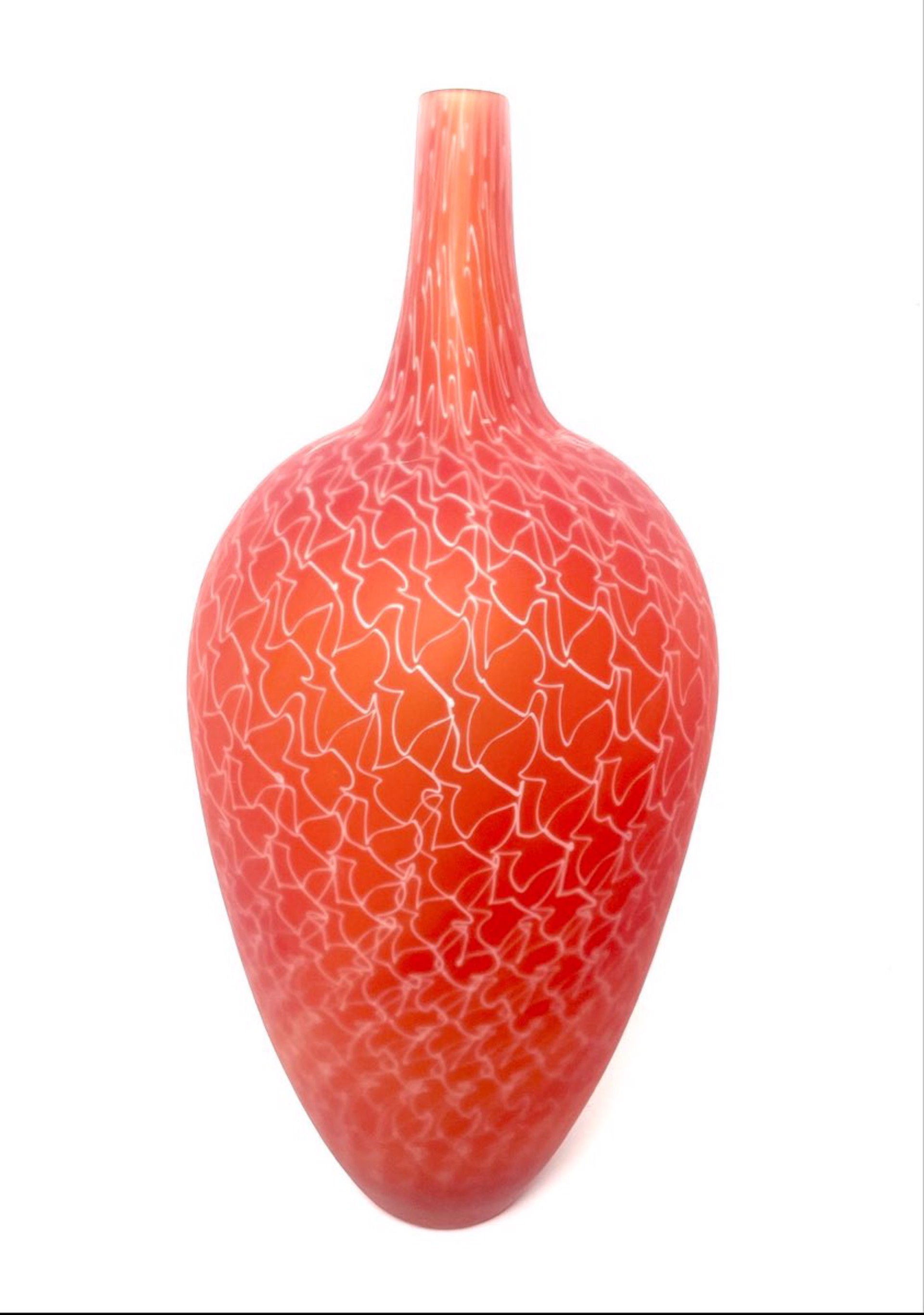 Red Merletto Vase by John Geci