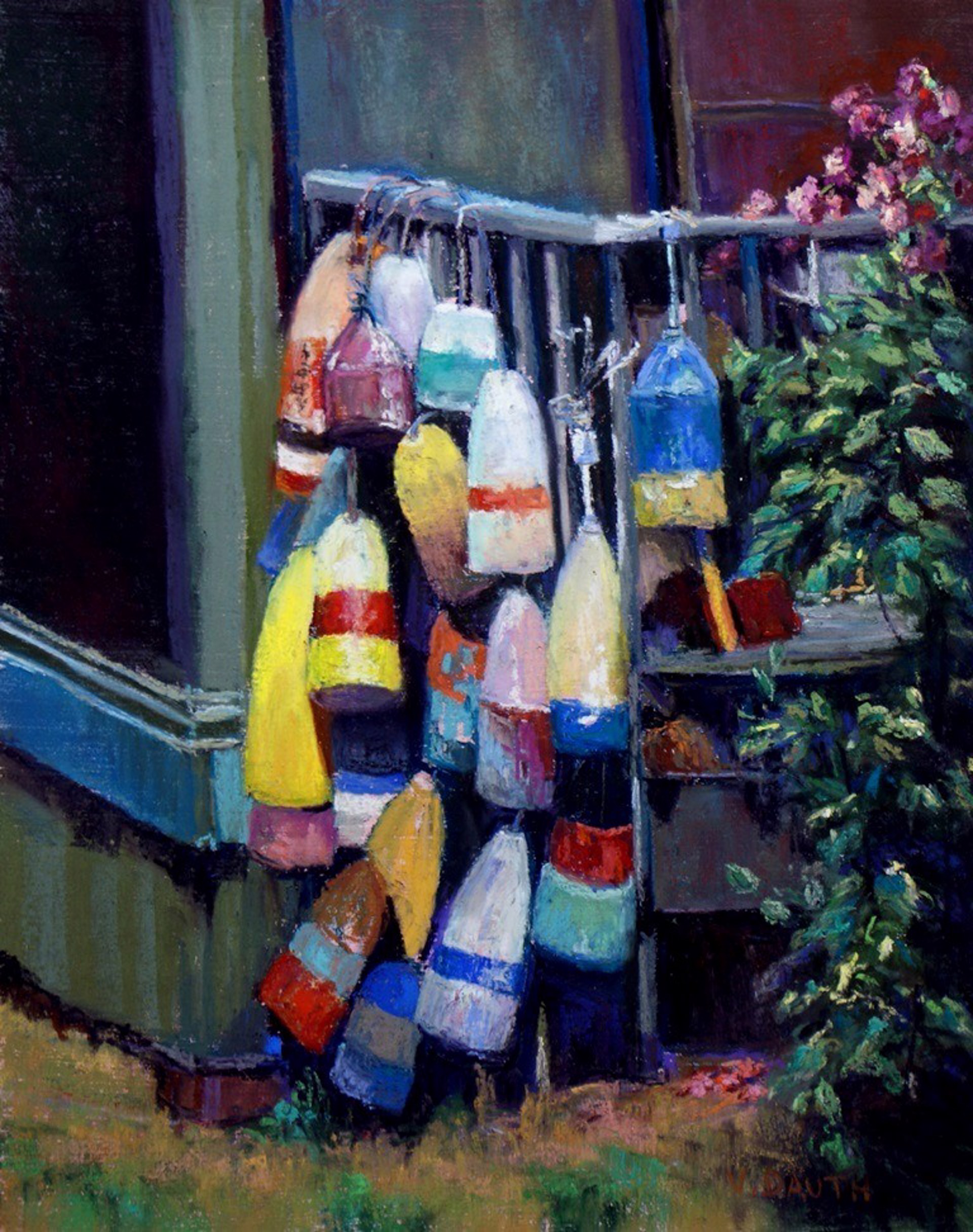Colorful Buoys by Virginia Dauth