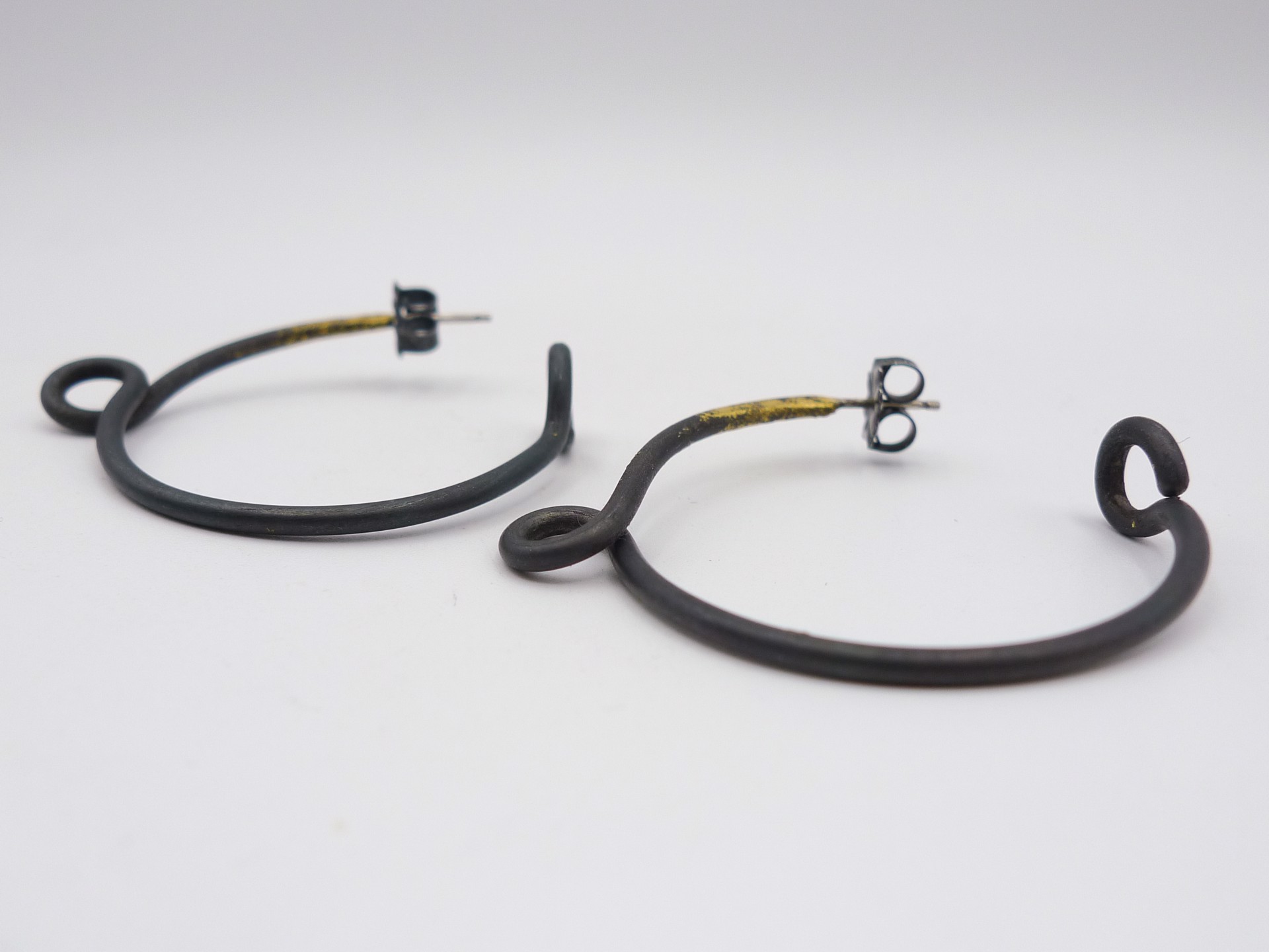 Back Loop Hoop Post Earrings by Susanne Henry
