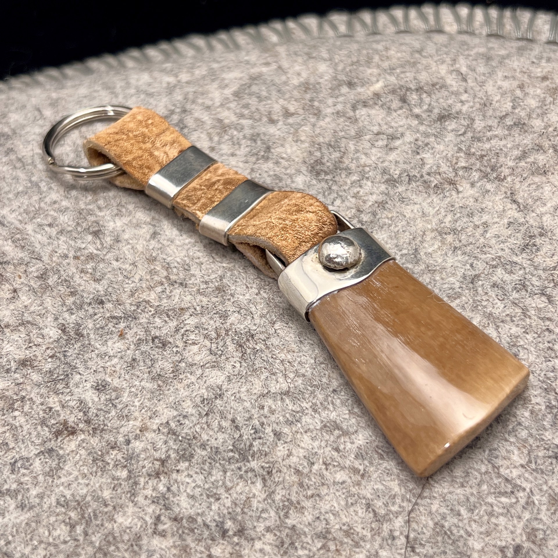 Mammoth Tusk Nugget Key Fob by Rex Foster