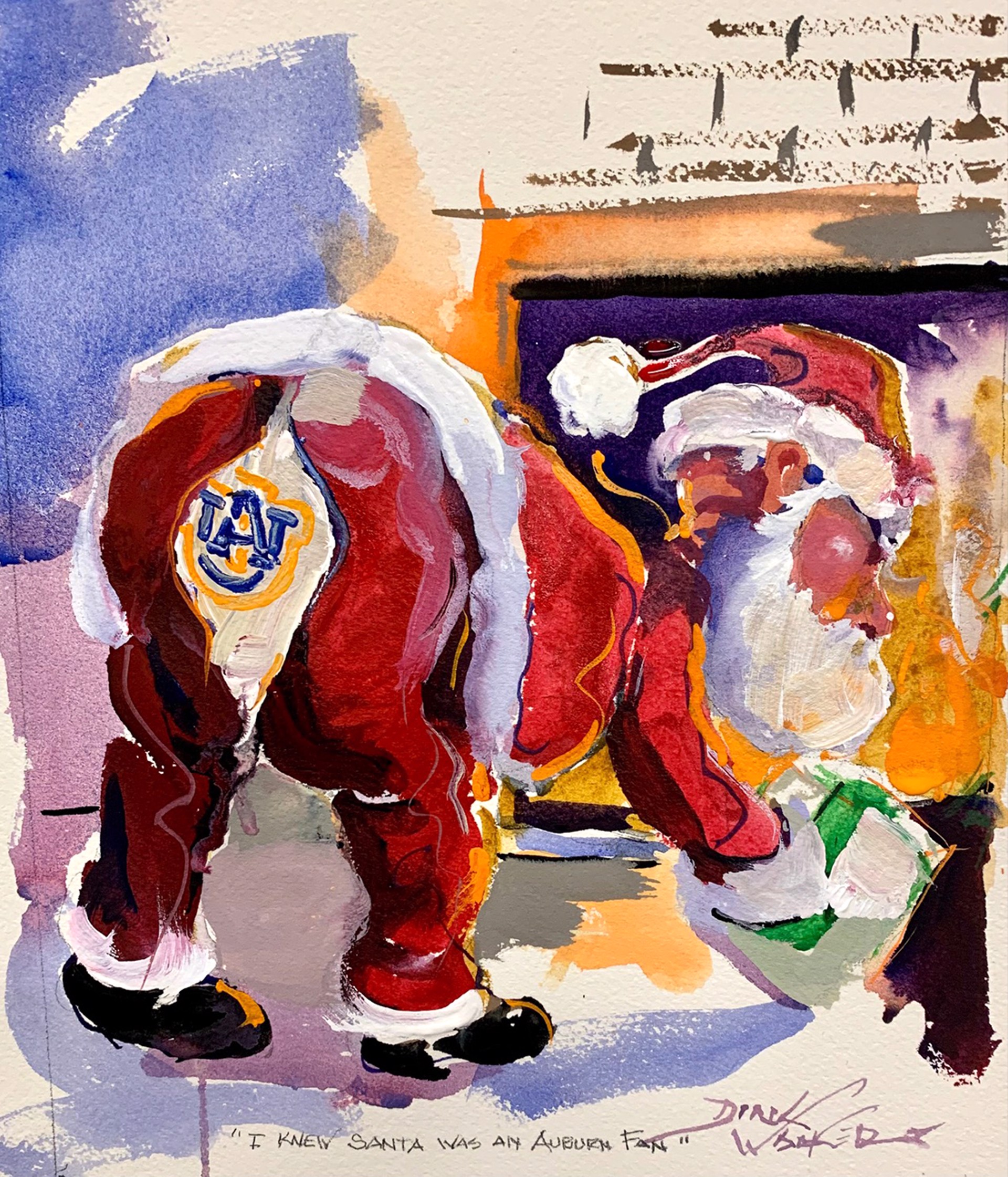 I Knew Santa Was An Auburn Fan by Dirk Walker