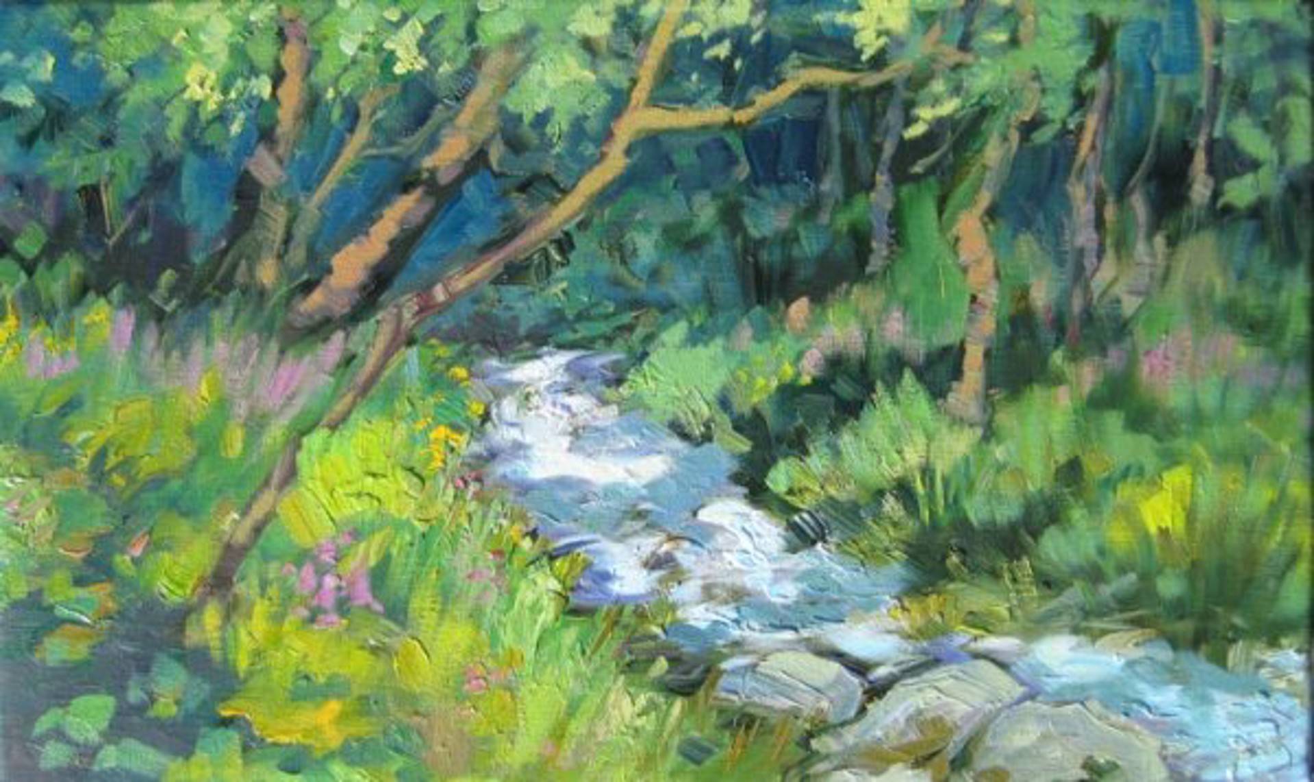 Stream In The French Alps by Maria Bertrán