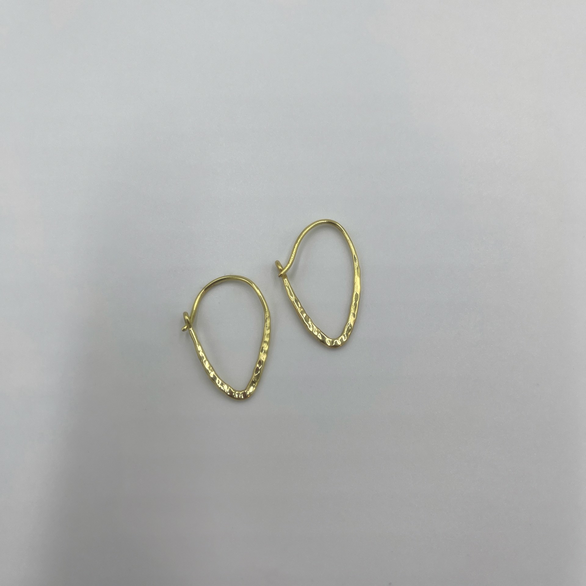 Gold Simple Loop Earrings by Bambu