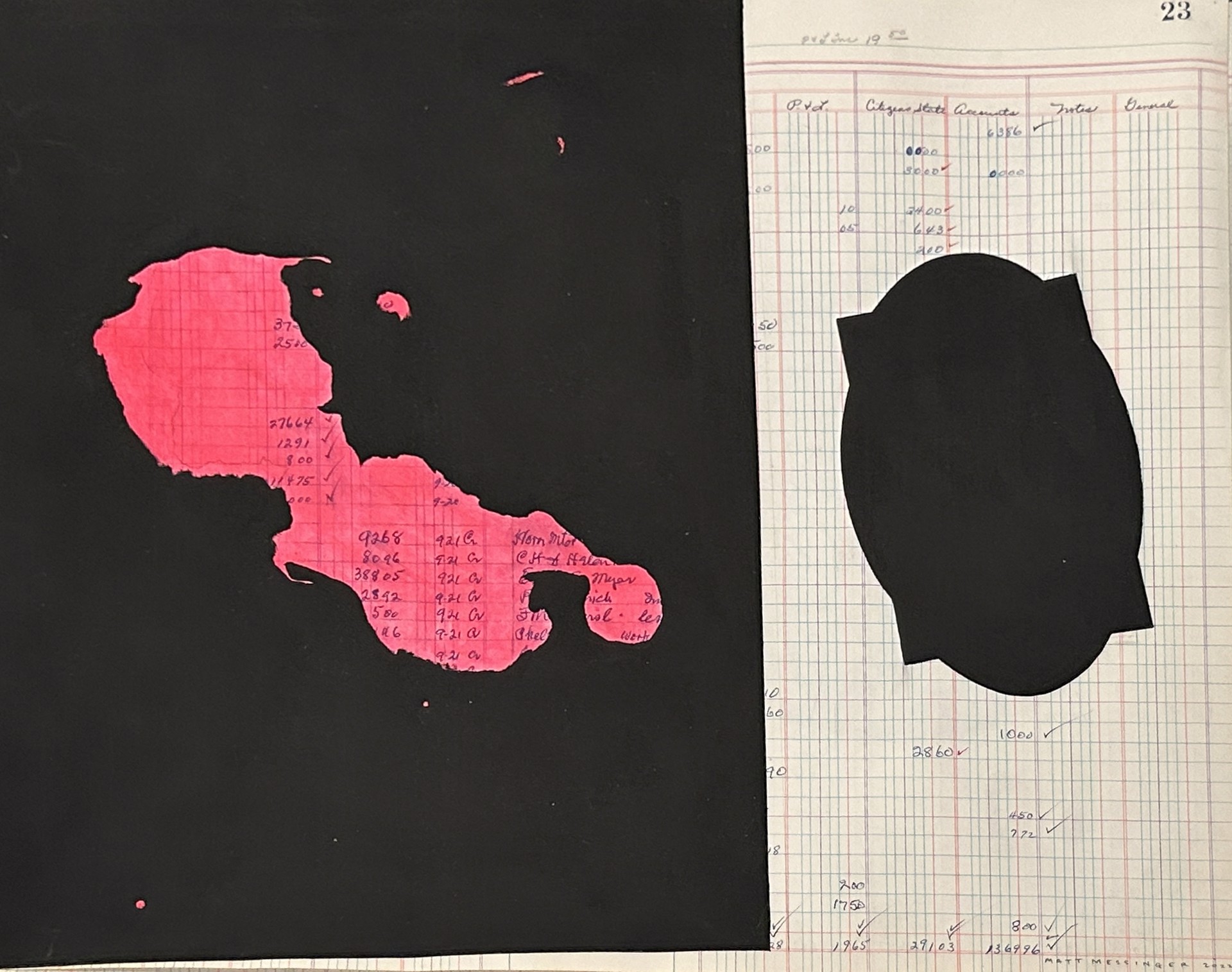 Untitled (pink, black) by Matt Messinger - Works on Paper