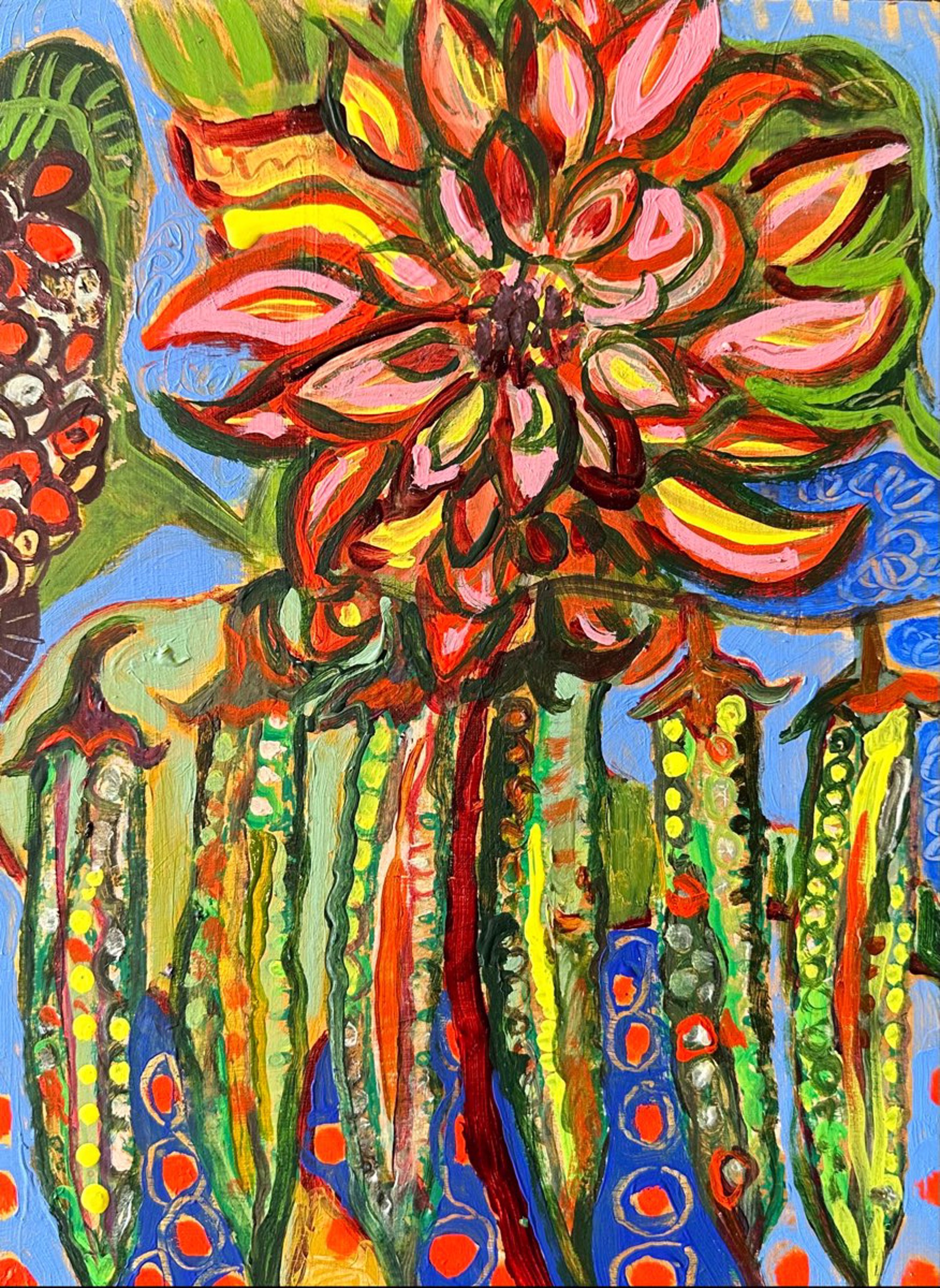 Okra Dahlia by Mary Elizabeth Kimbrough