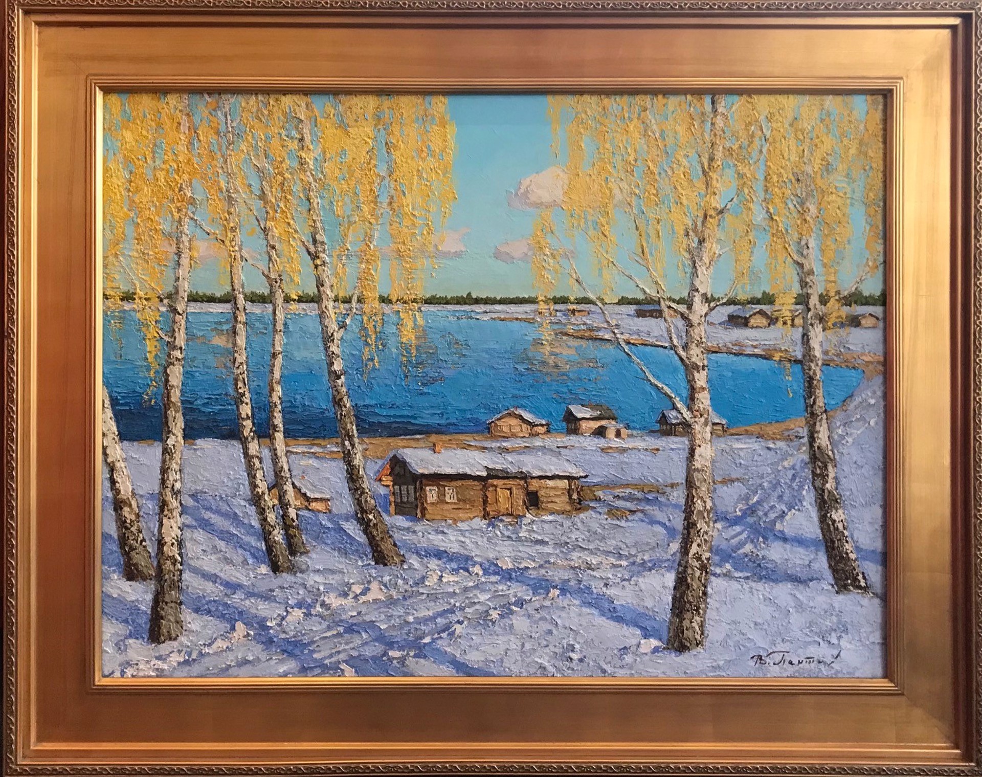 Village on the Lake by Vladimir Pentjuh