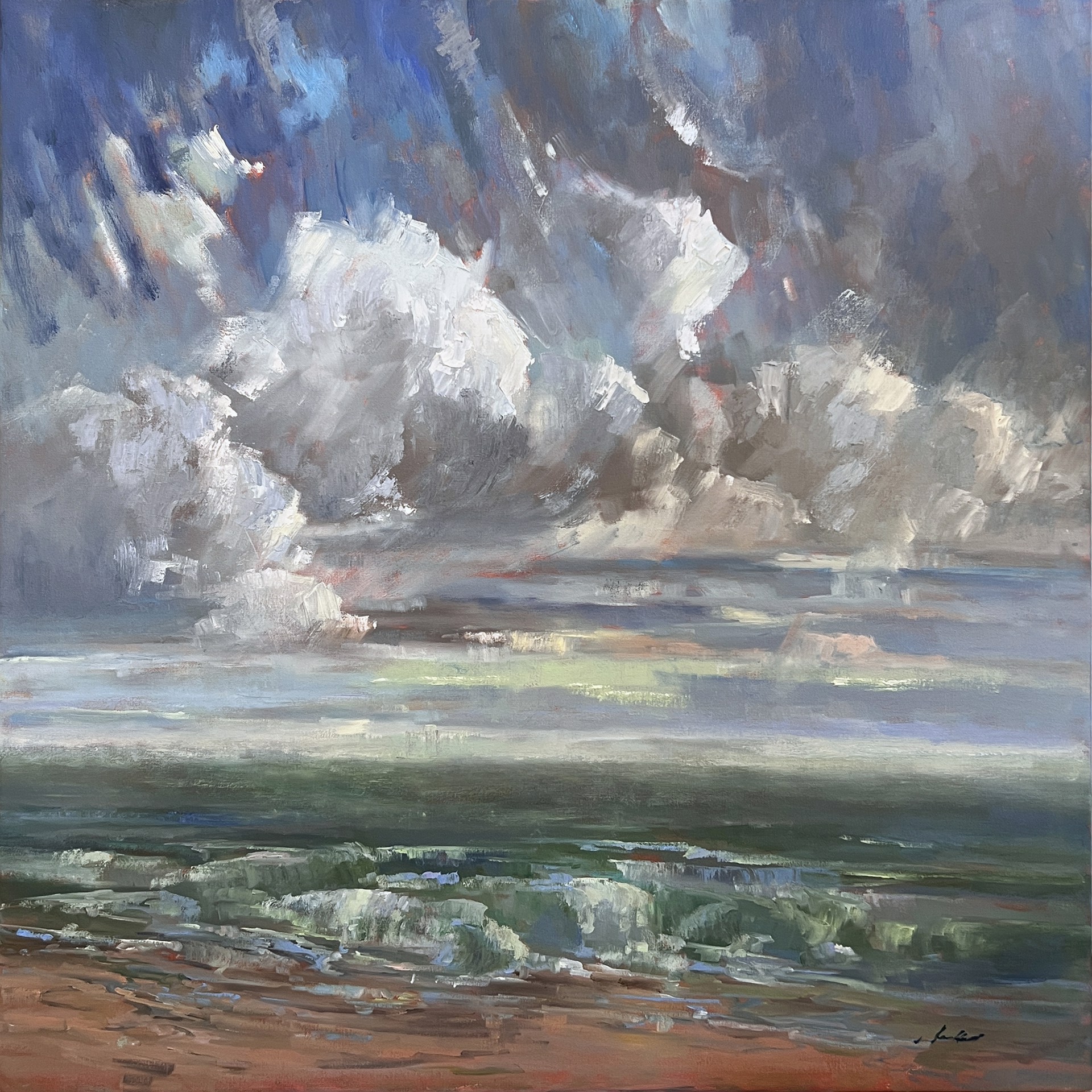 "Seaside II" original oil painting by Karen Hewitt Hagan