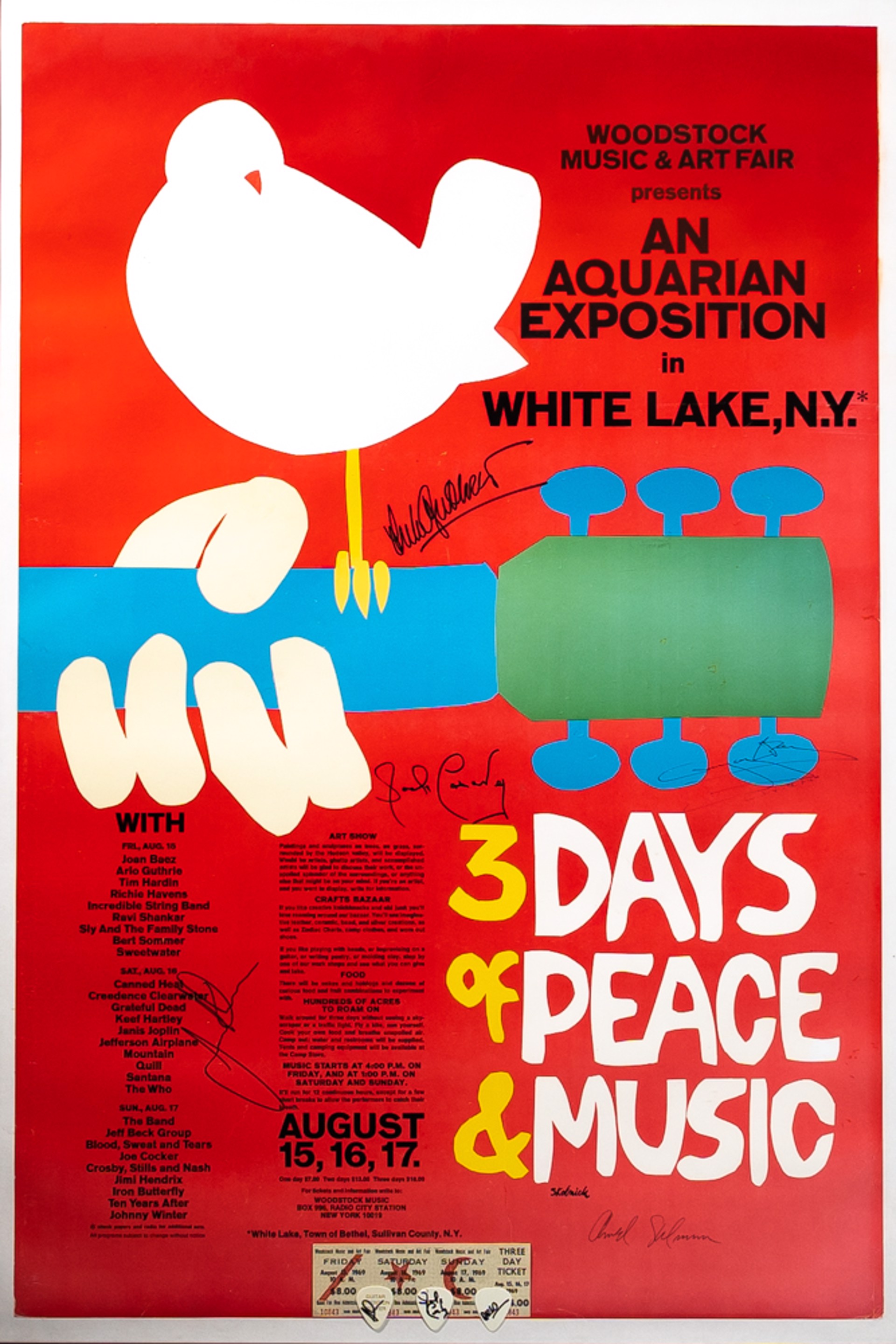 Woodstock Poster Signed by Arnold Skolnick