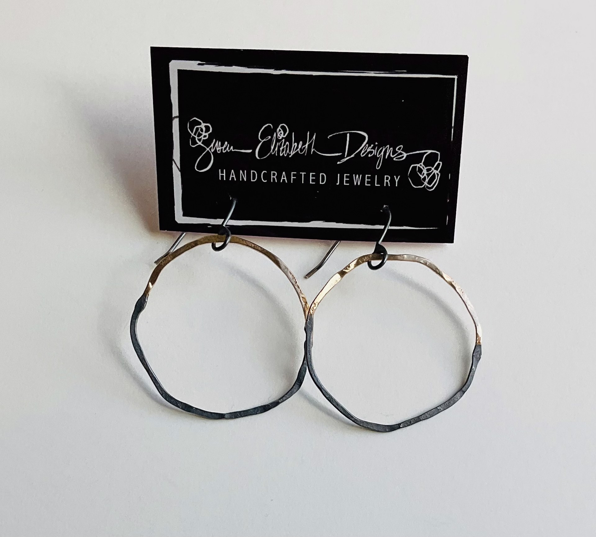 E381M Tye Dye Irregular Hoops by Susan Elizabeth Designs