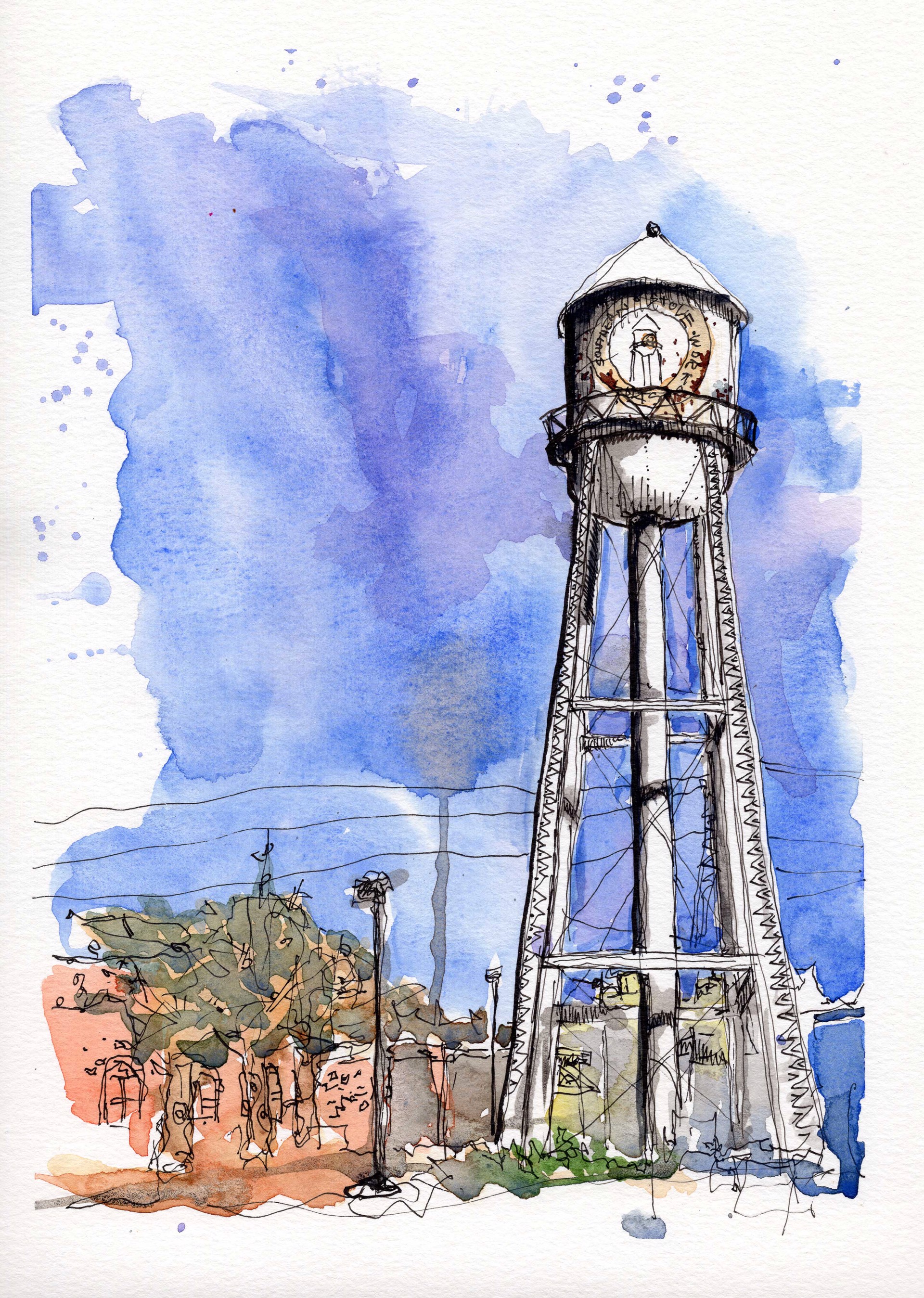Southern Stove Works Watertower by Nathaniel Gutierrez