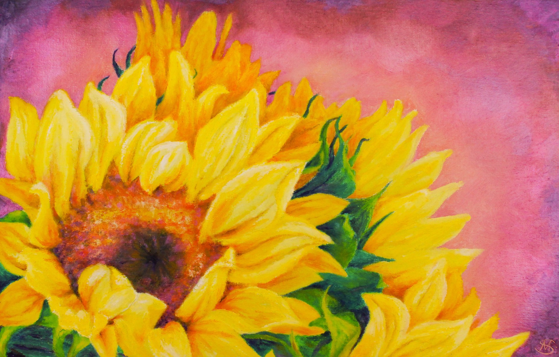 Sunflowers (FRAMED) by Marrimarra