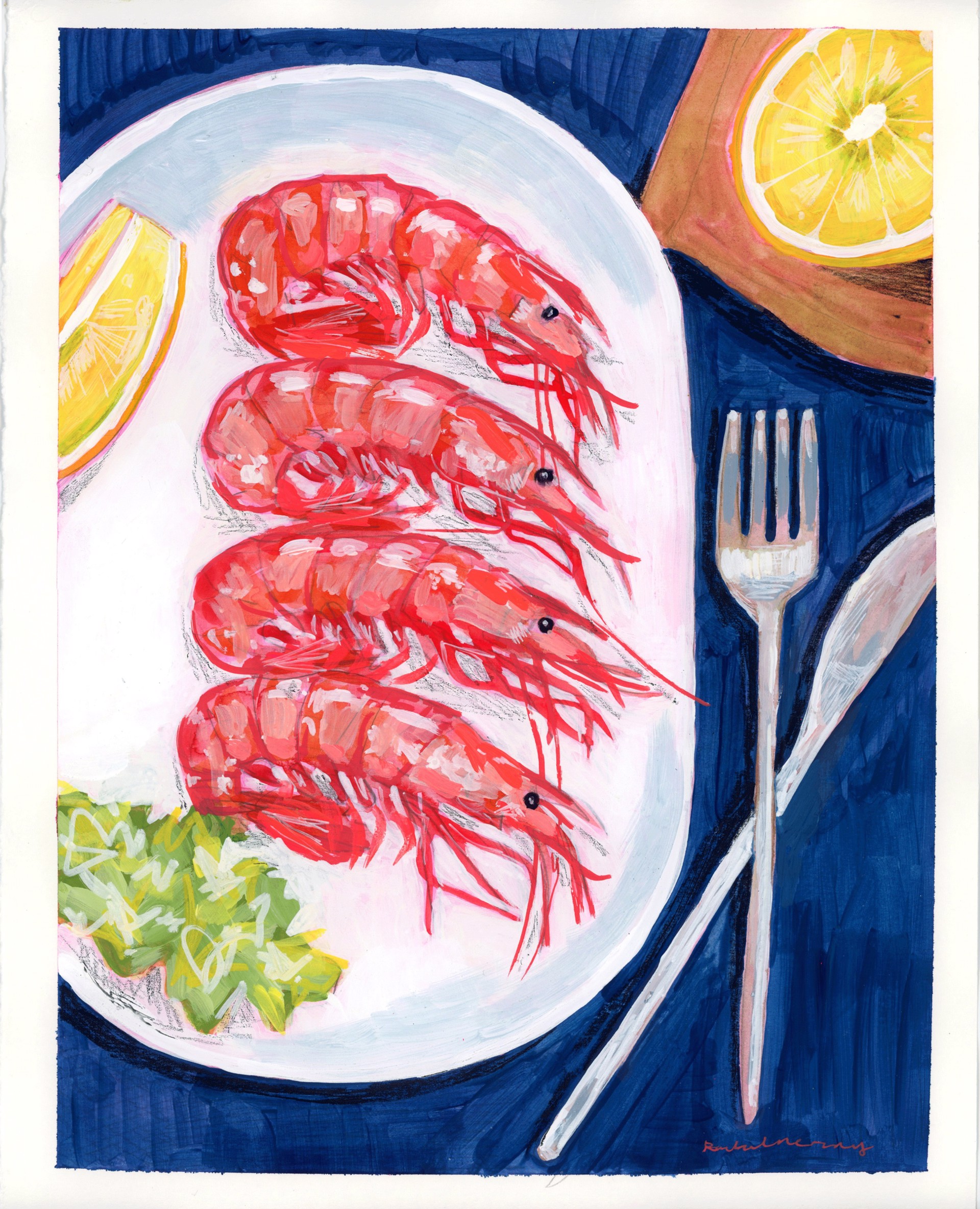 Head On Shrimp by Rachael Nerney