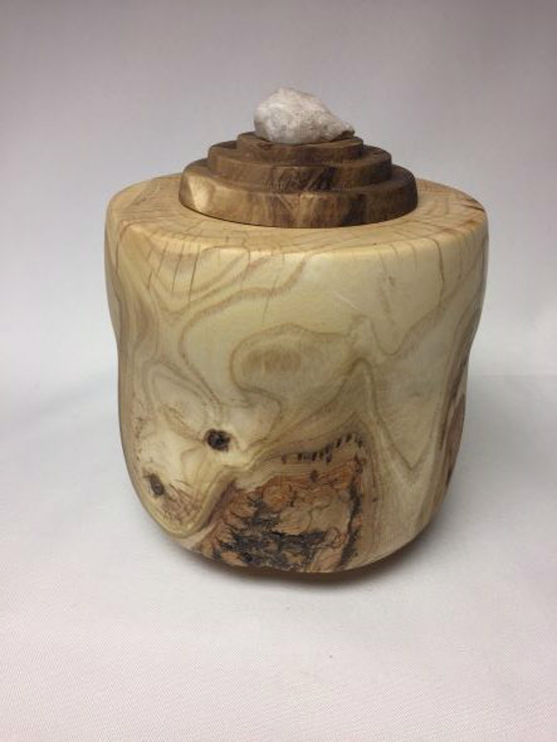 Turned Wood Jar W/Lid 21-61 by Rick Squires