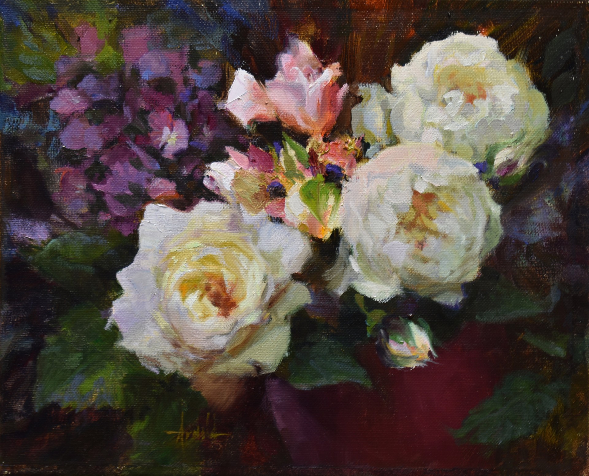 White Roses by Carol Arnold