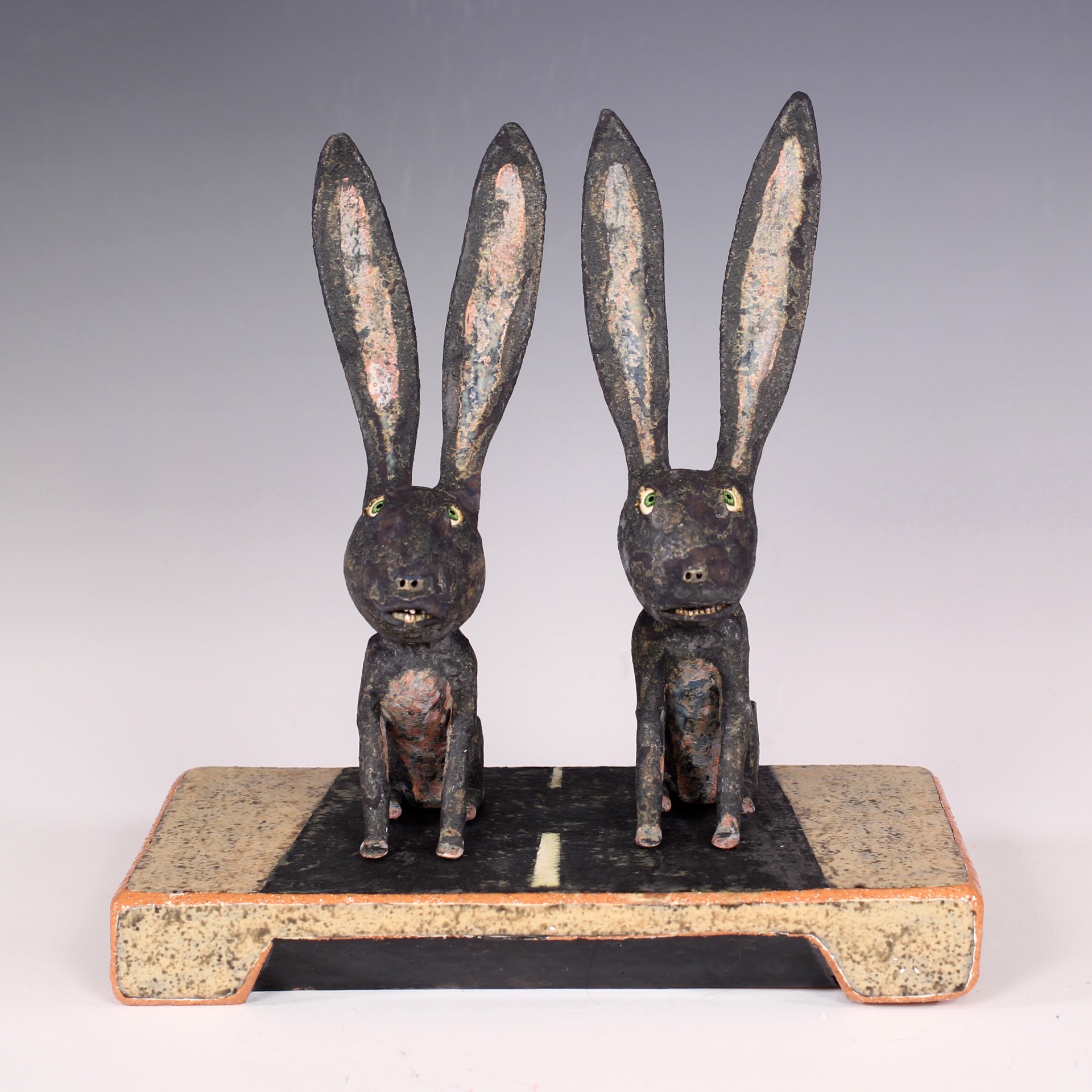 Rabbits in the Road by Wesley Anderegg