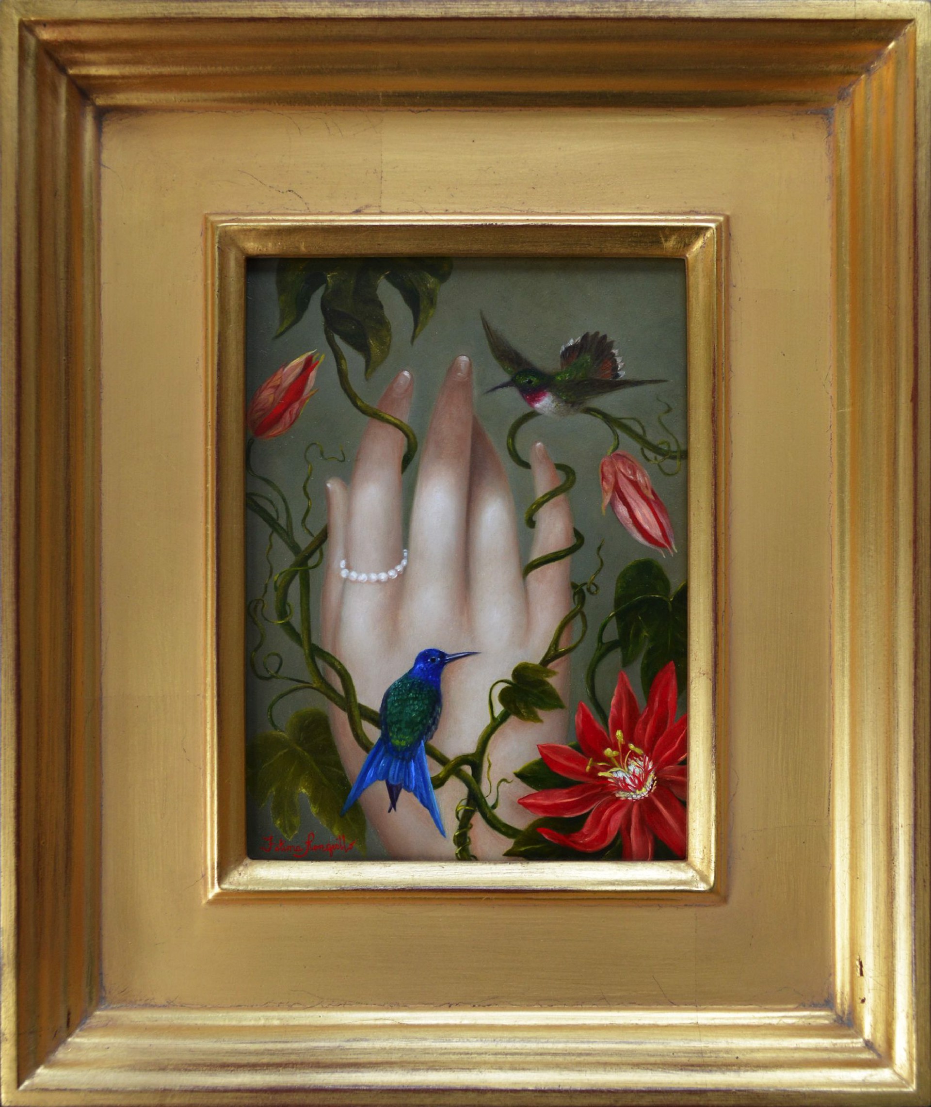 Hand with Ode to Martin Johnson Heade by Fatima Ronquillo