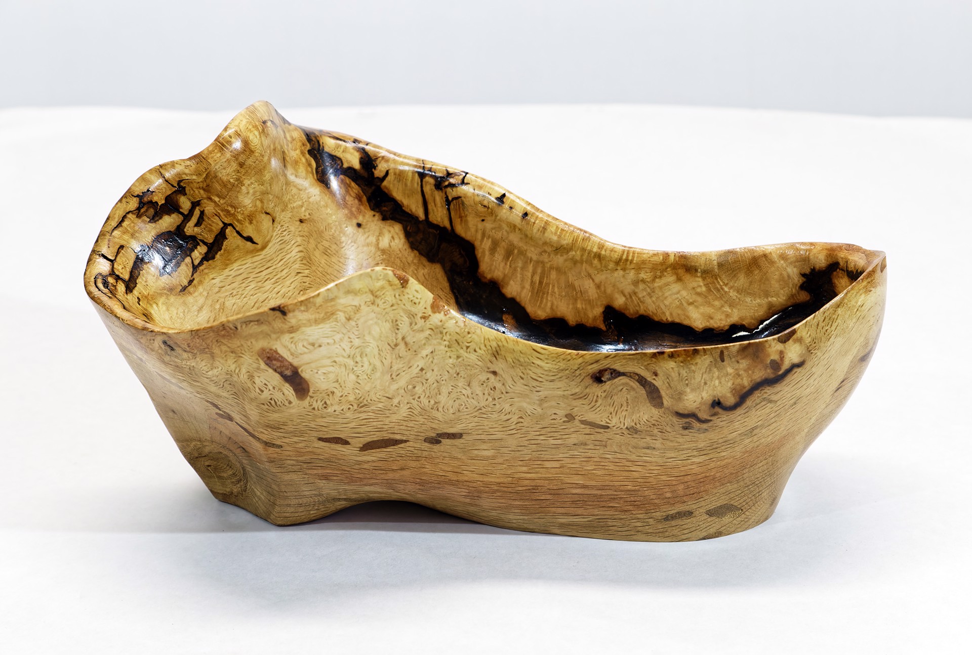 Figured Oak Bowl by Robert Paulson