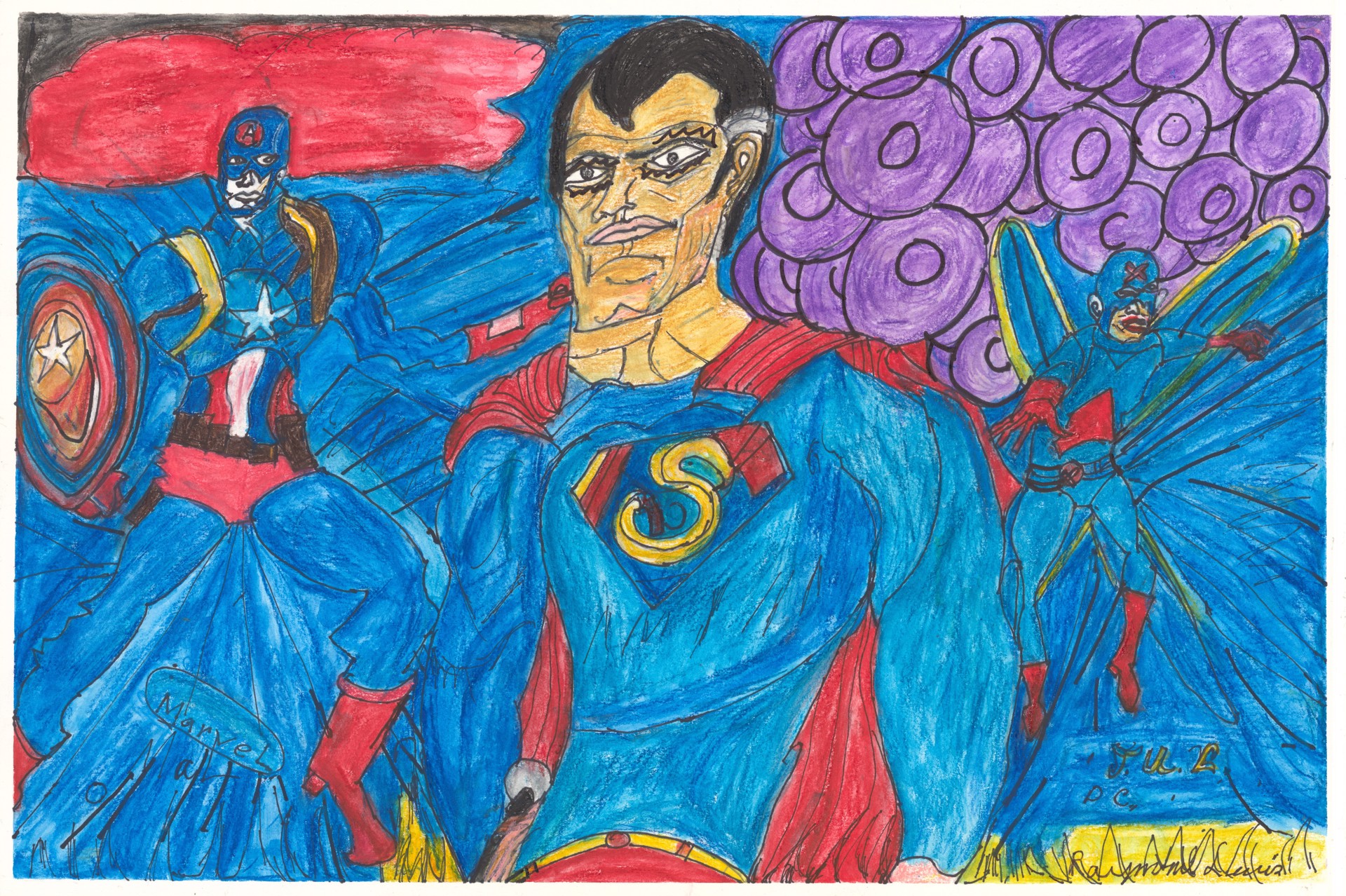 Blueberries and Superheroes (FRAMED) by Raymond Lewis