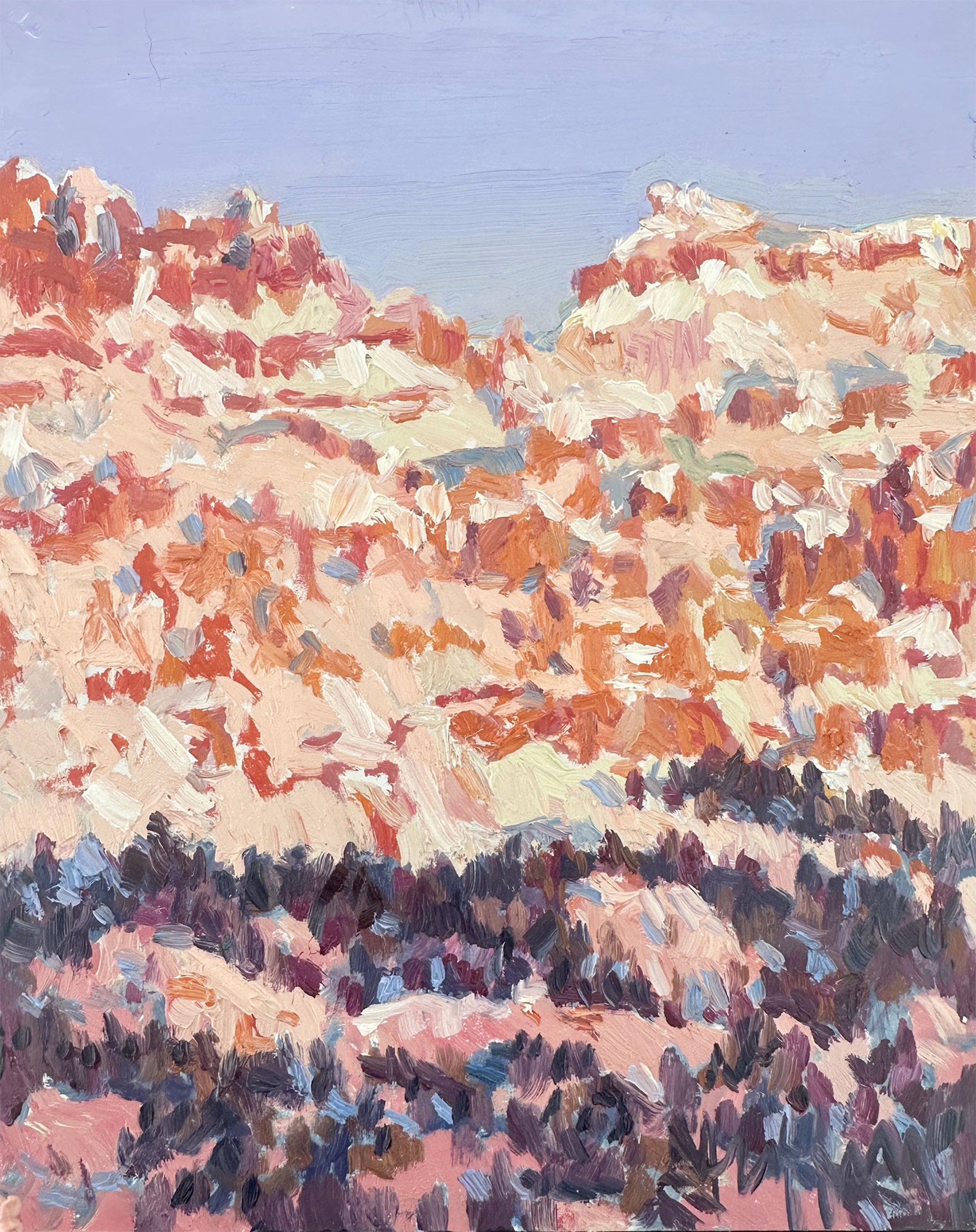 Original Oil Painting By Patricia Griffin Featuring A Snow Covered Rock Face