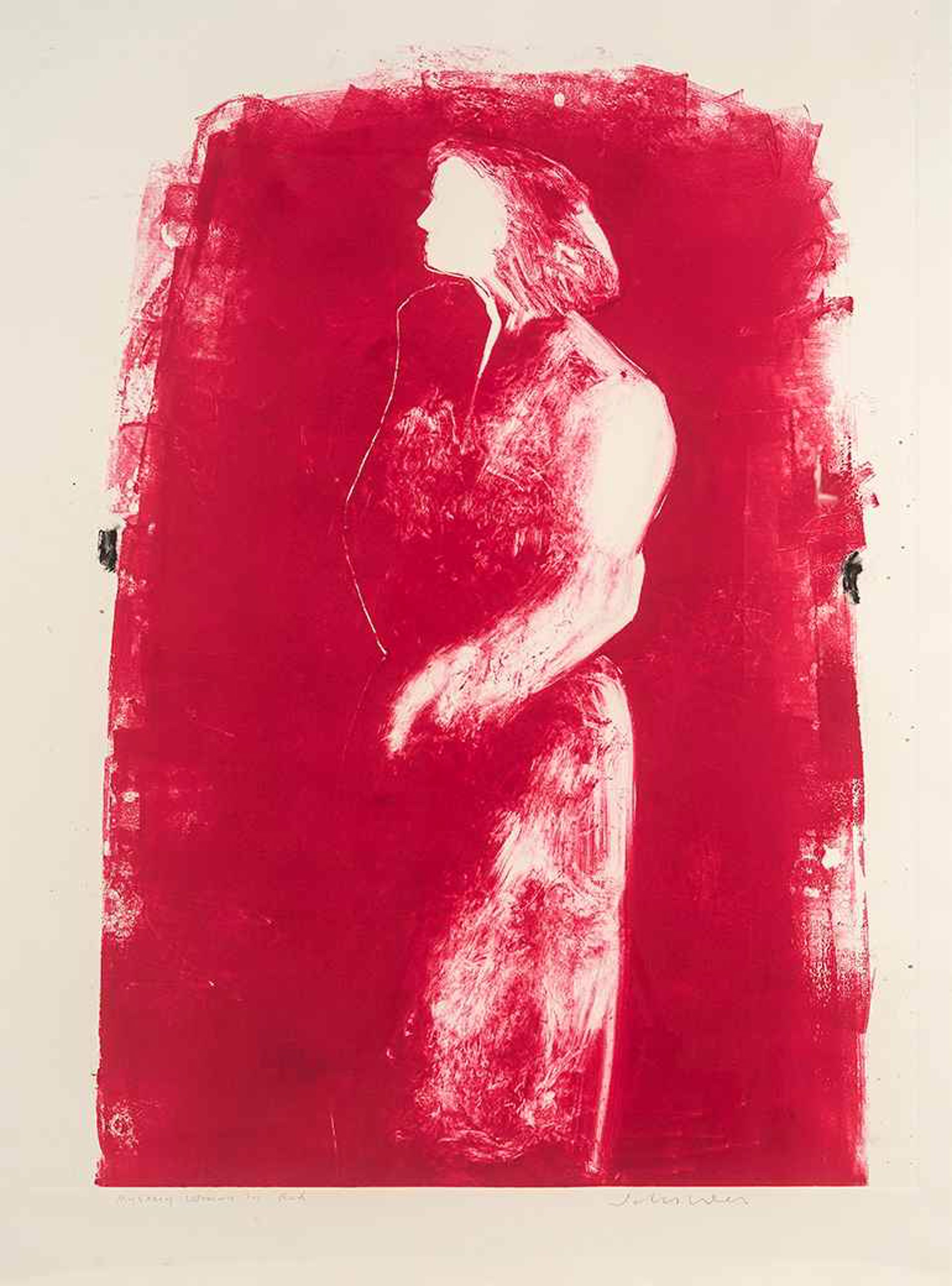 Mystery Woman in Red by Fritz Scholder