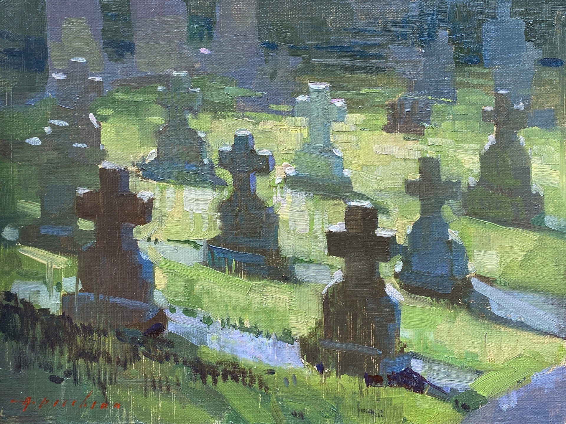 Cemetery at Mt. Angel Abbey by Aimee Erickson